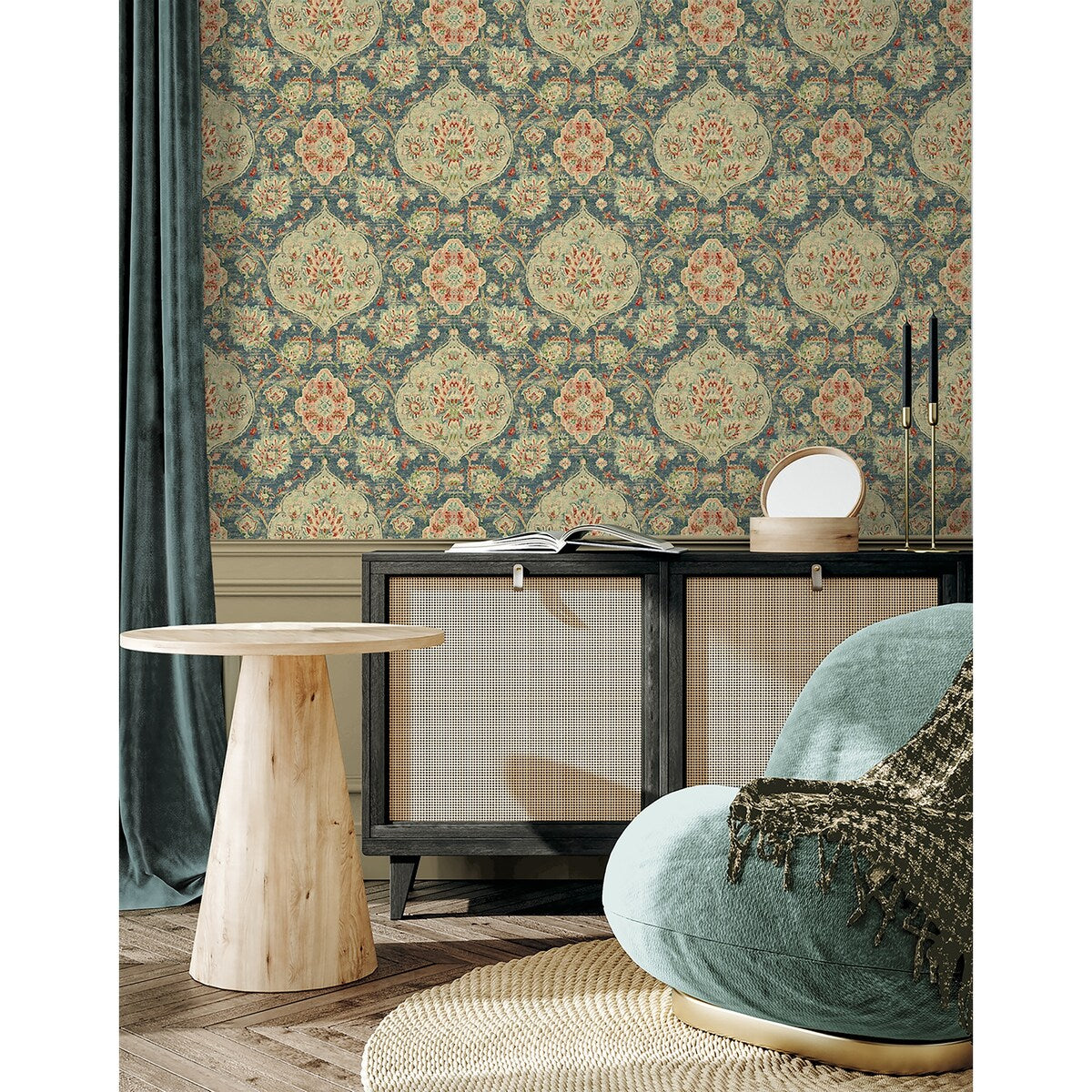 Surface Style Caspian Floral Celestial Peel and Stick Wallpaper - 20.5 in. W x 18 ft. L