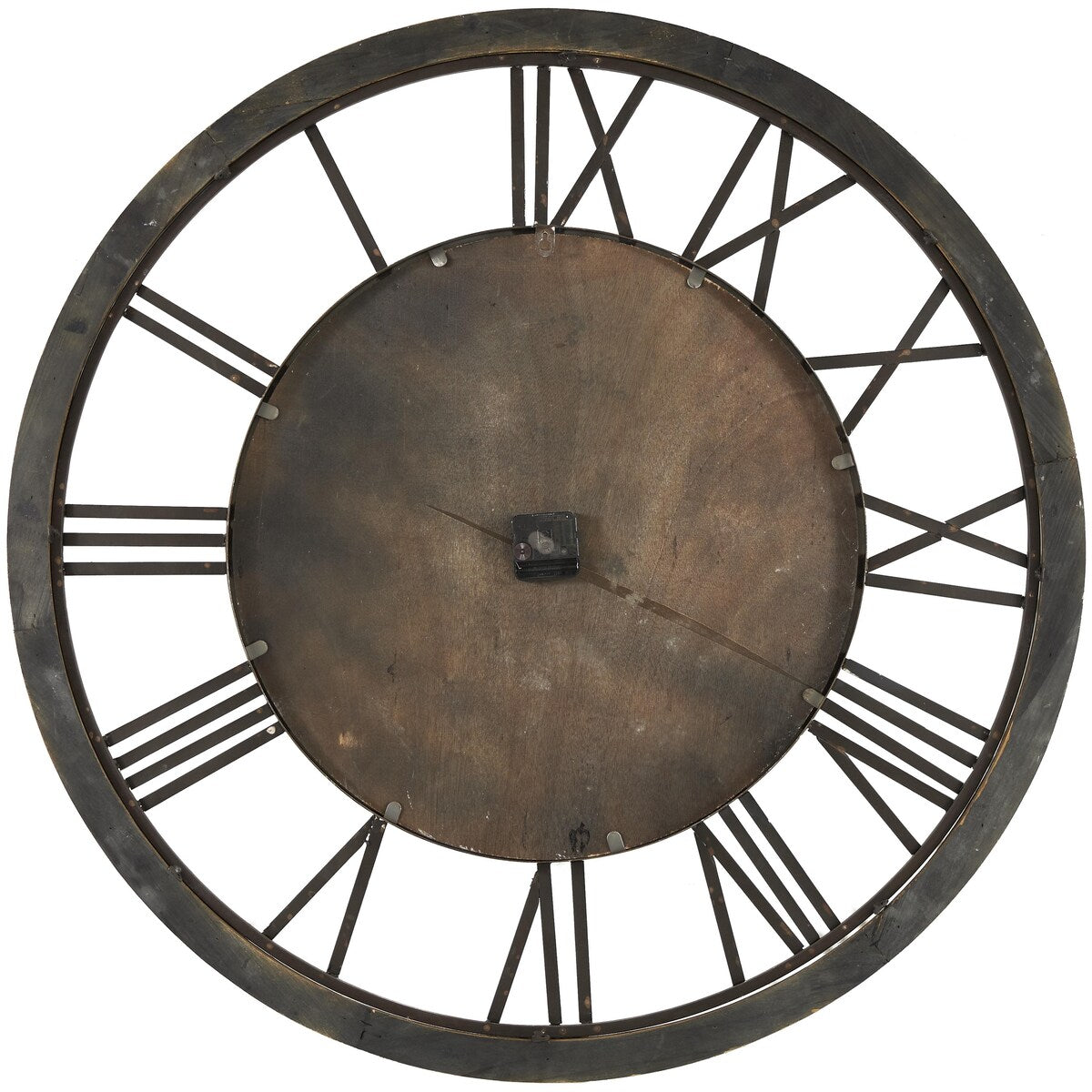 Wood Decorative Wall Clock - Brown - Roche River Decor