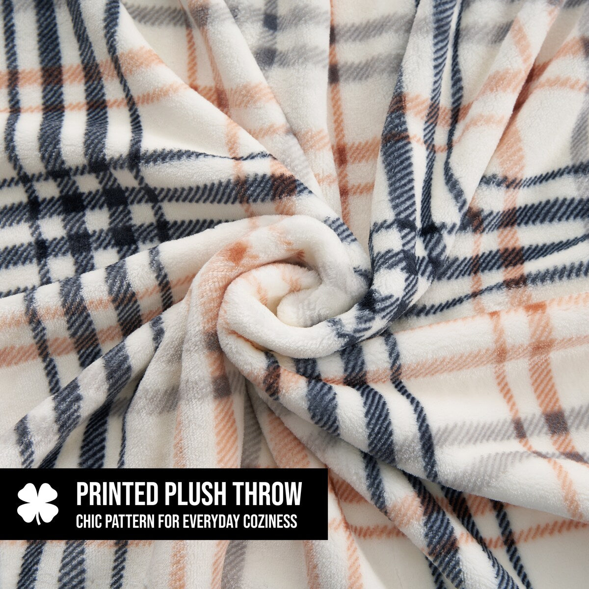 Lucky Brand Camper Plaid Throws Plush 50 x 70 Throw Blanket