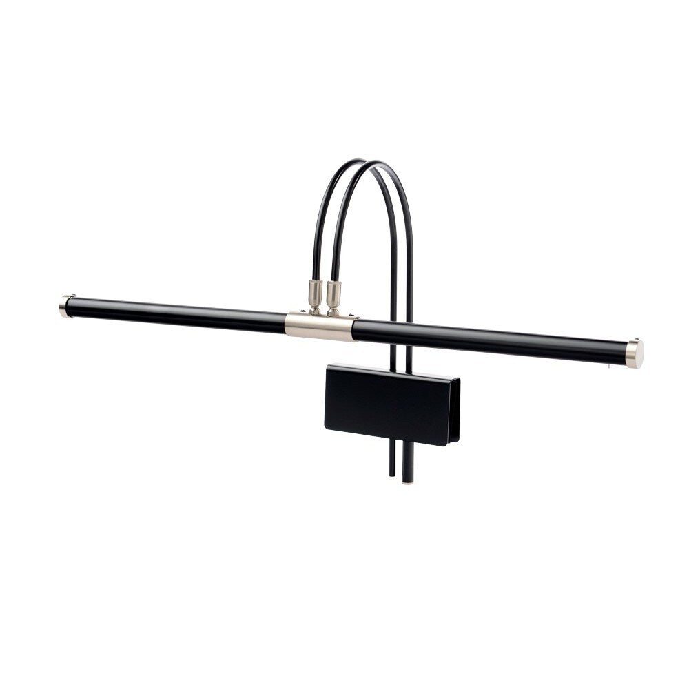 22 LED Grand Piano Lamp with Dimmer - Black/Satin Nickel Accents