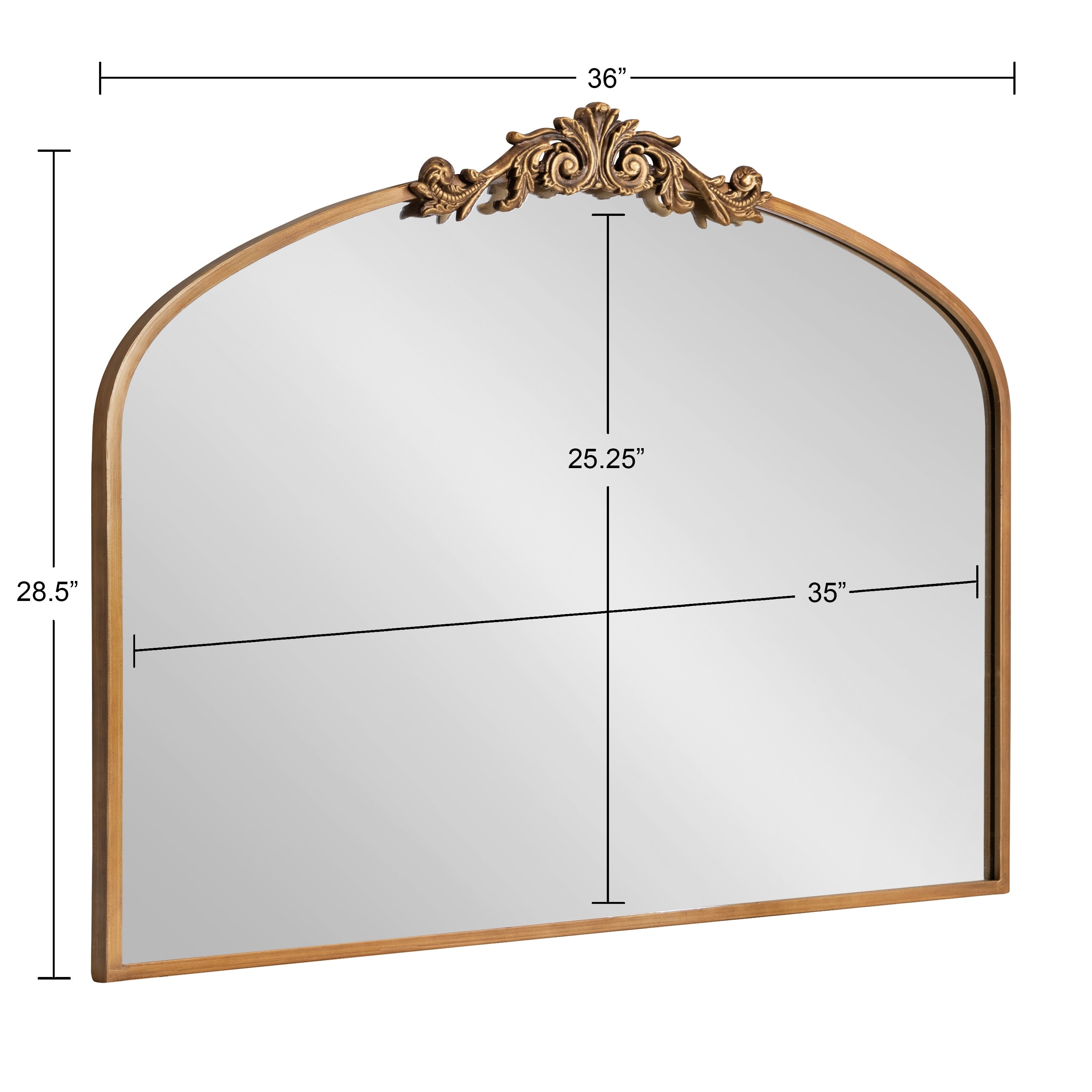 Kate and Laurel Arendahl Traditional Baroque Arch Wall Mirror