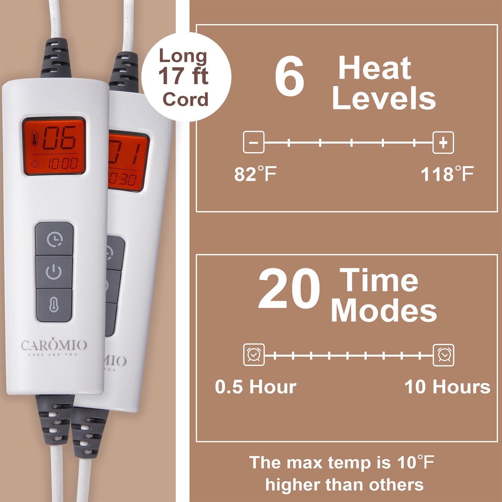 Electric Blanket Dual Control Soft Ribbed Flannel