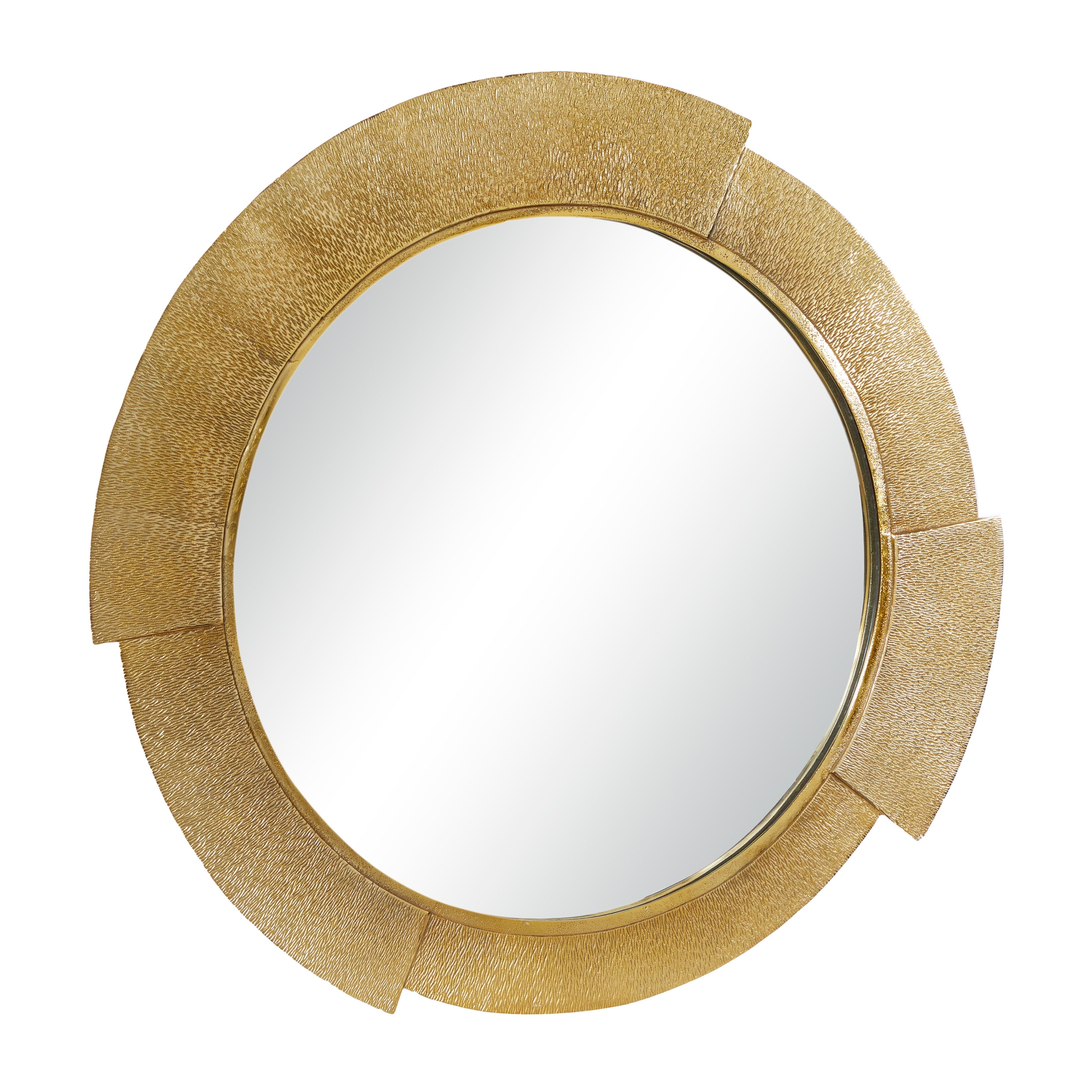 Gold Aluminum Contemporary Wall Mirror 36 x 36 x 1 - 36 x 1 x 36