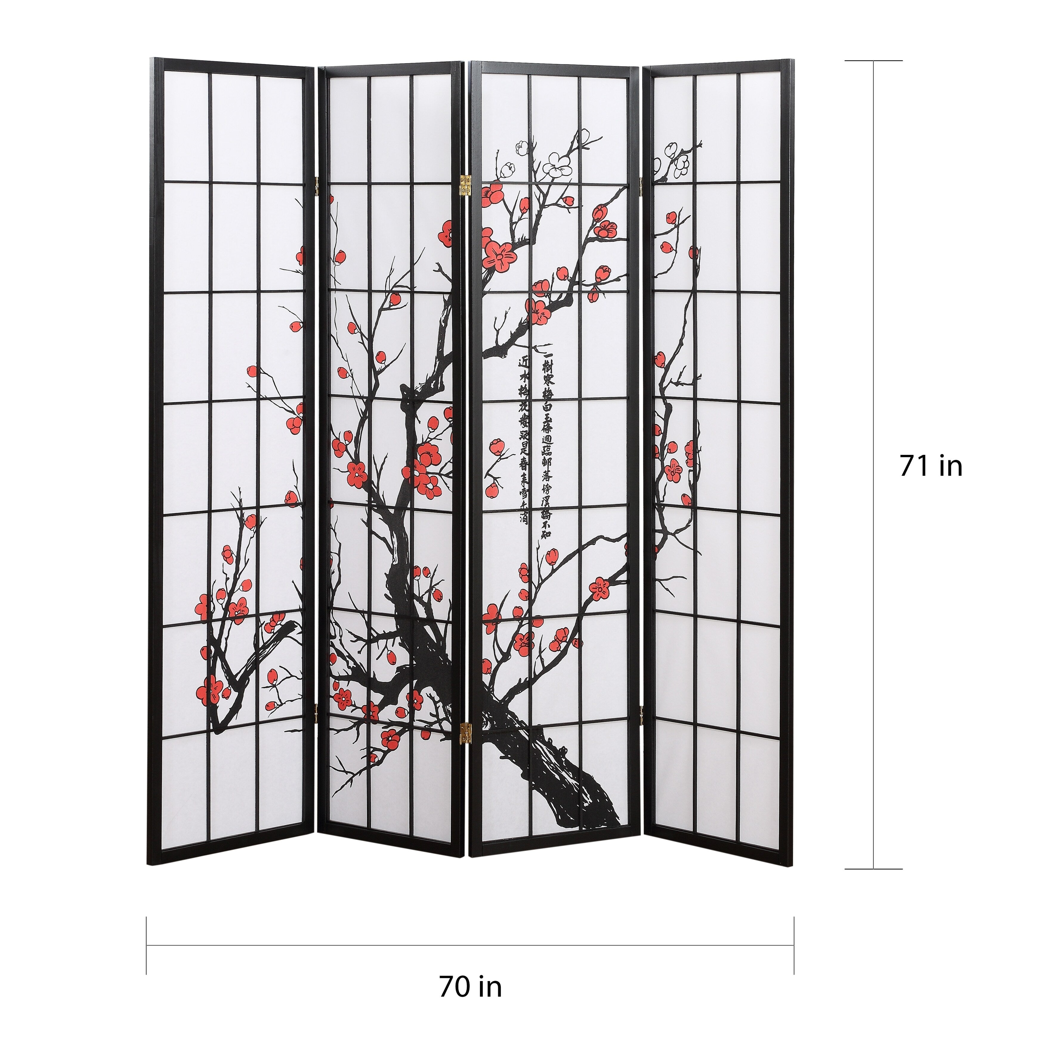 GTU Furniture Hardwood Japanese Shoji Room Divider