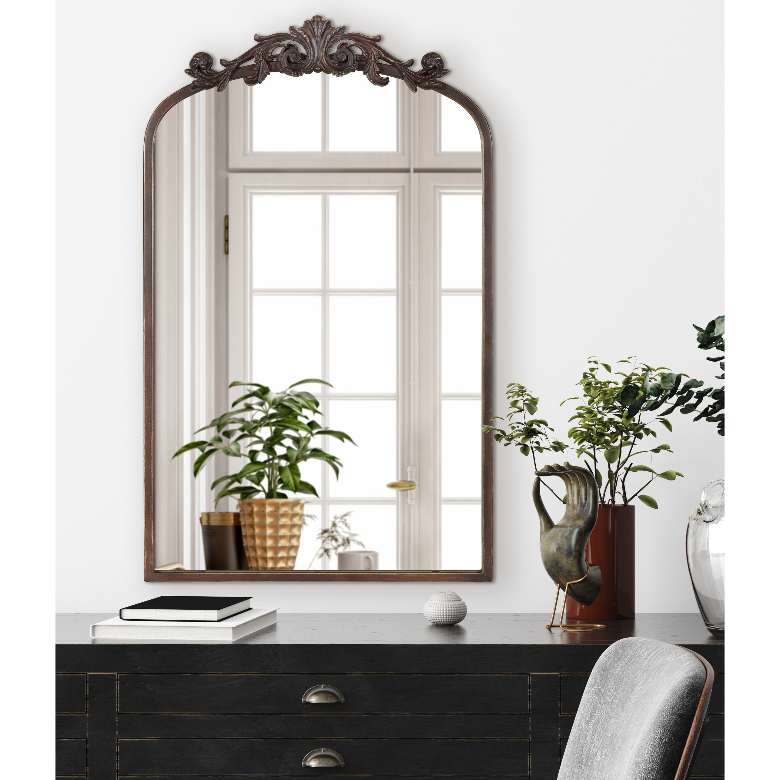 Kate and Laurel Arendahl Traditional Baroque Arch Wall Mirror