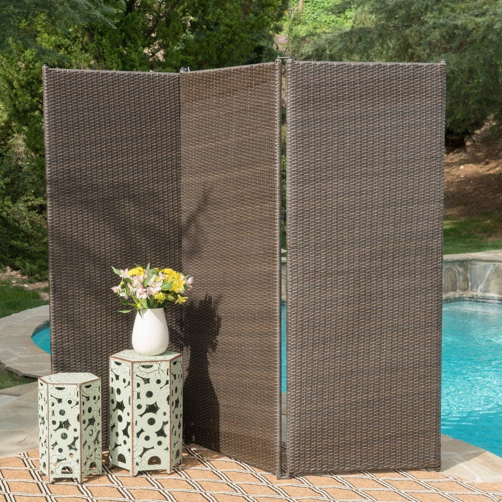 Netherlands Outdoor Wicker Privacy Screen by Christopher Knight Home