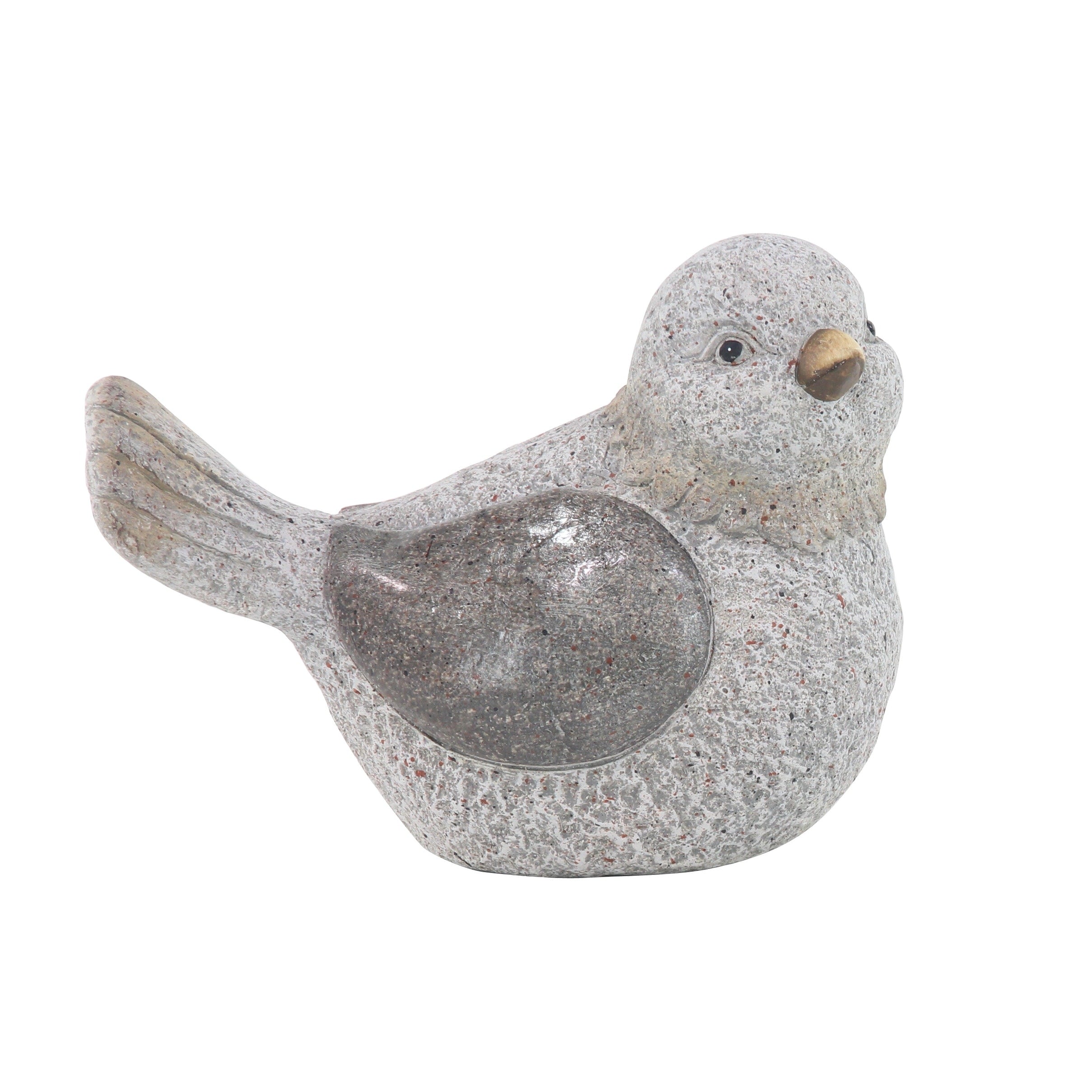 Grey Polystone Country Garden Sculpture Birds (Set of 2) - 13 x 10 x 7