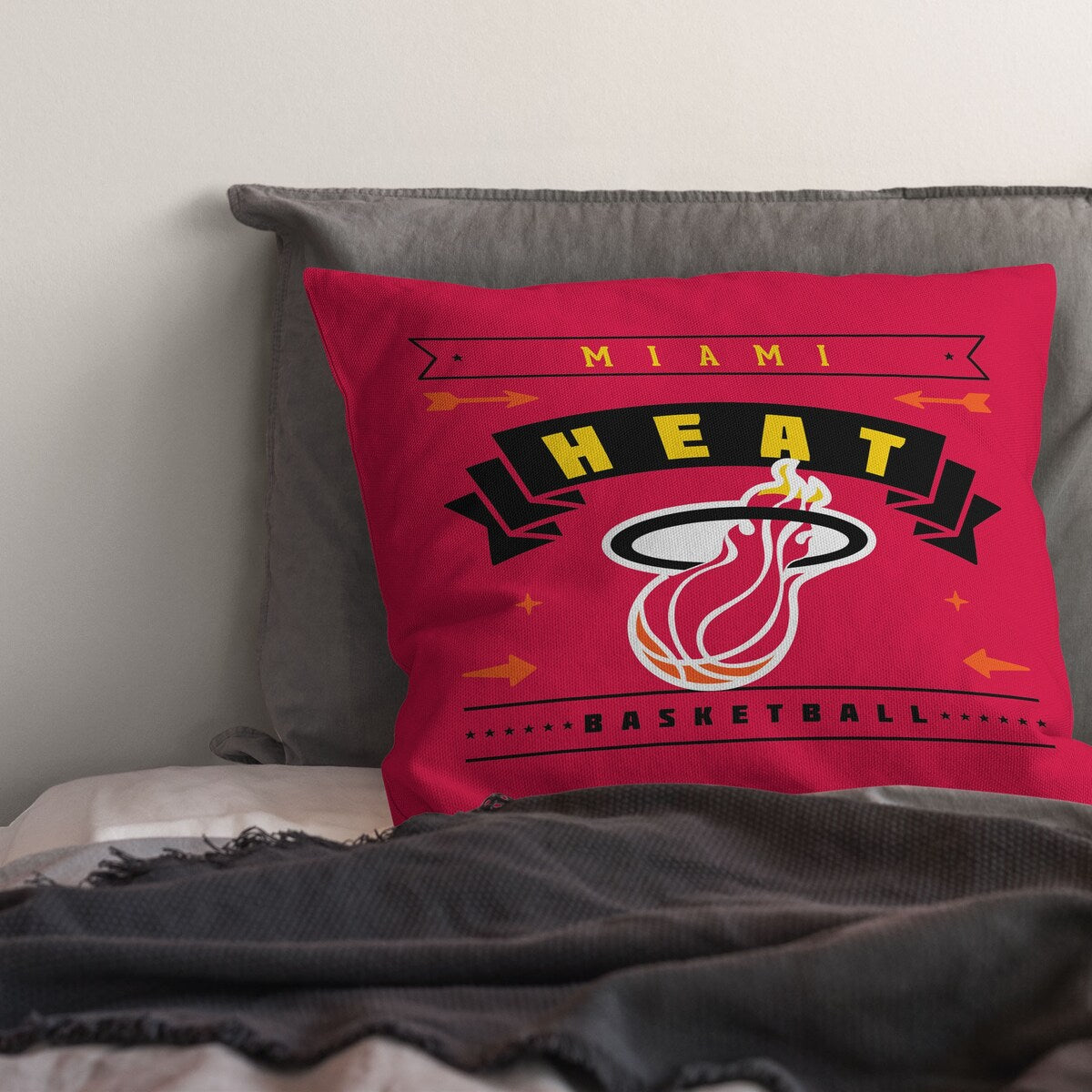 NBA Miami Heat Hardwood Classic 18 Inch Throw Pillow