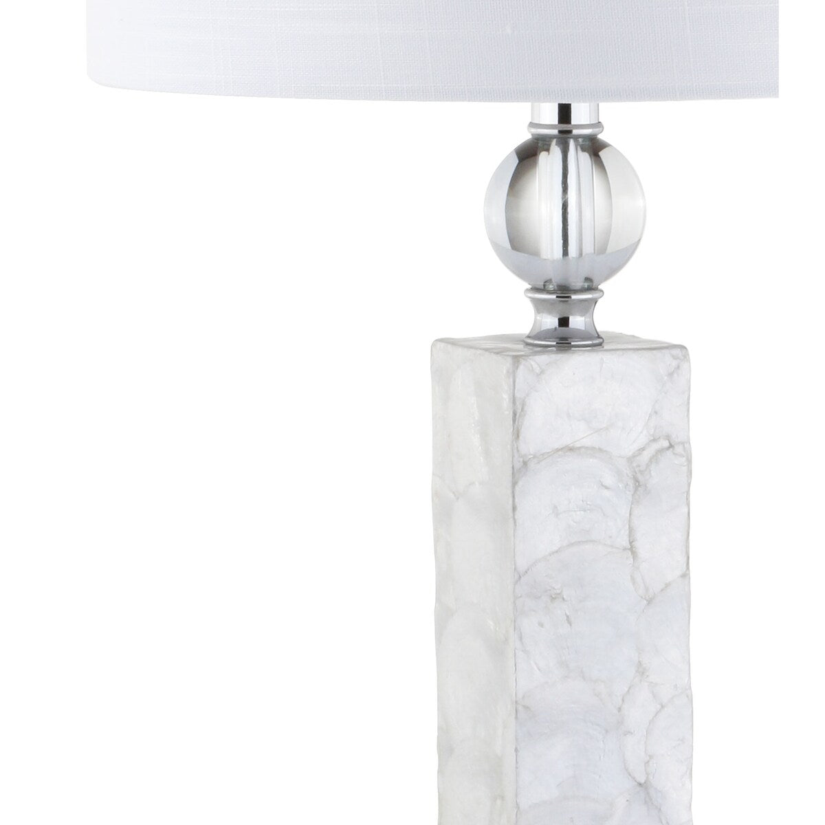 Lucille 32 LED Seashell Table Lamp, White (Set of 2) by JONATHAN Y