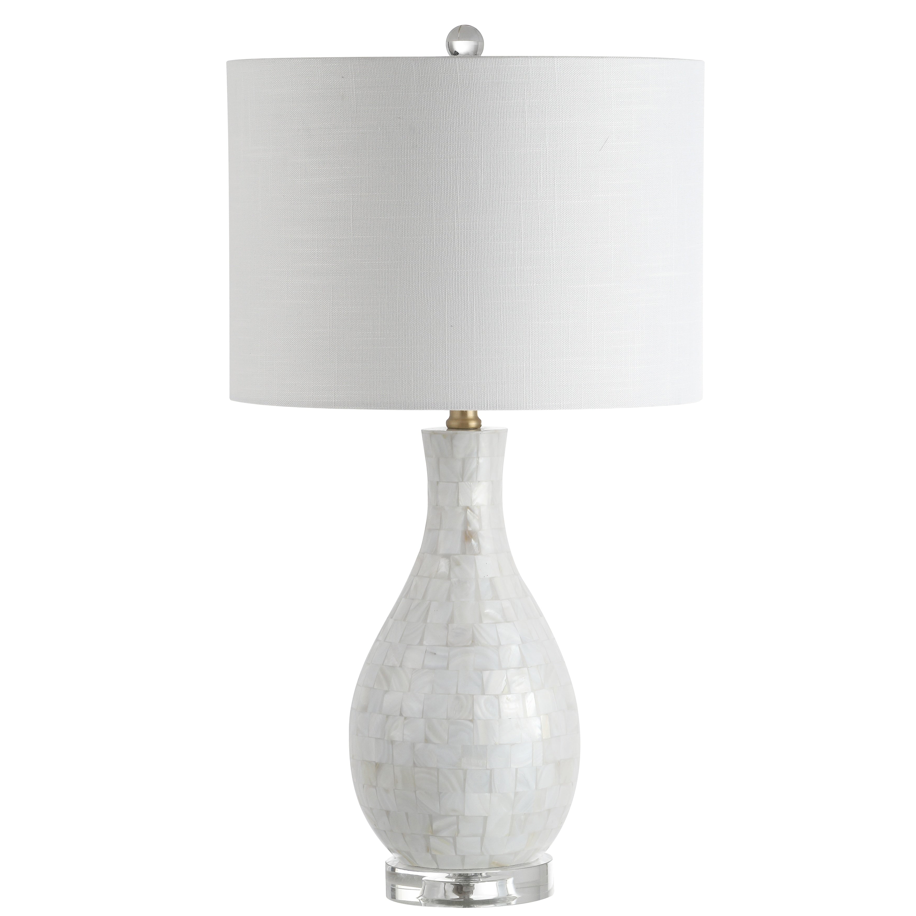 Cannon 26.5 Seashell LED Table Lamp, White by JONATHAN Y