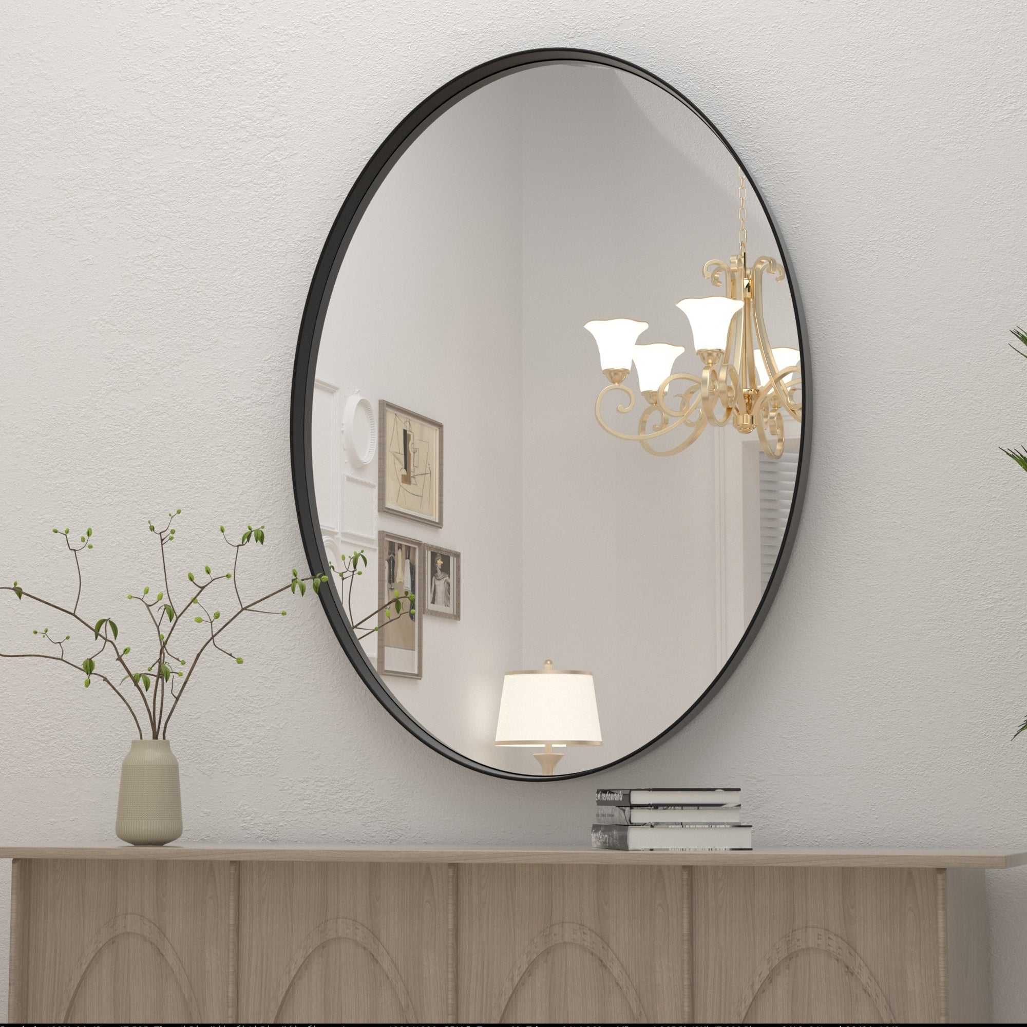 Bathroom Mirror Wall Mirror Vanity Mirror with Metal Frame (1 Piece)