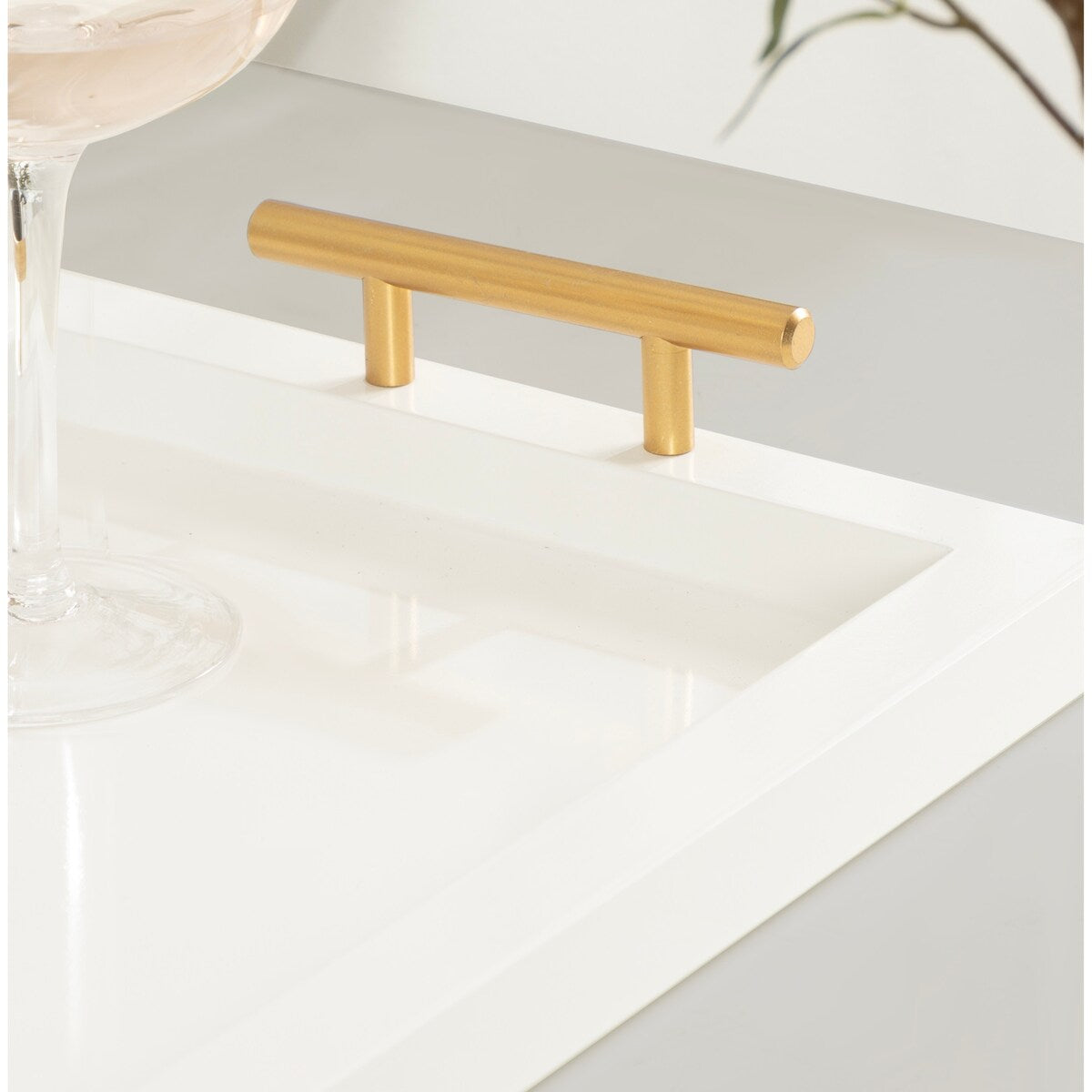 Kate and Laurel Halsey Wood Rectangle Decorative Tray