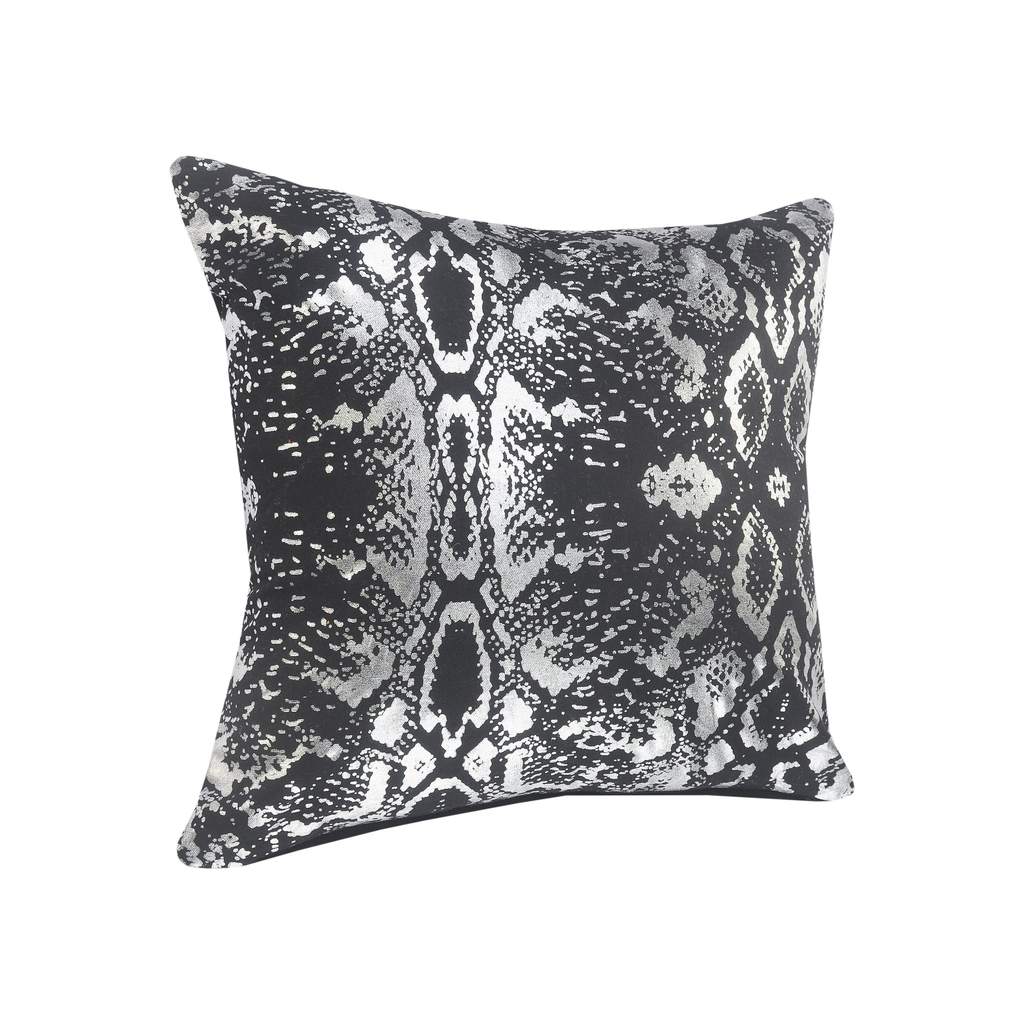 Sevita Metallic Snakeskin Throw Pillow, Single or Set of 2