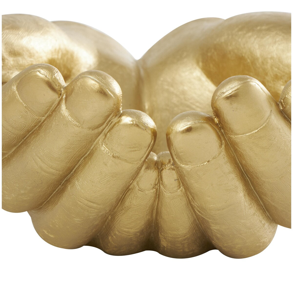 Polystone Hands Open Decorative Sculpture - Gold - Roche River Decor