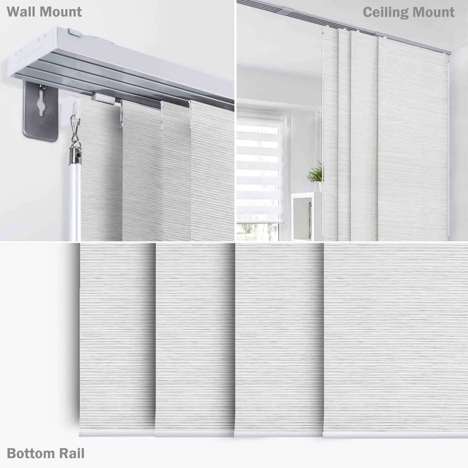 GoDear Design Adjustable Sliding Panel Track Blinds, Vertical Blinds, Classic, 45.8- 86 W x 96 L