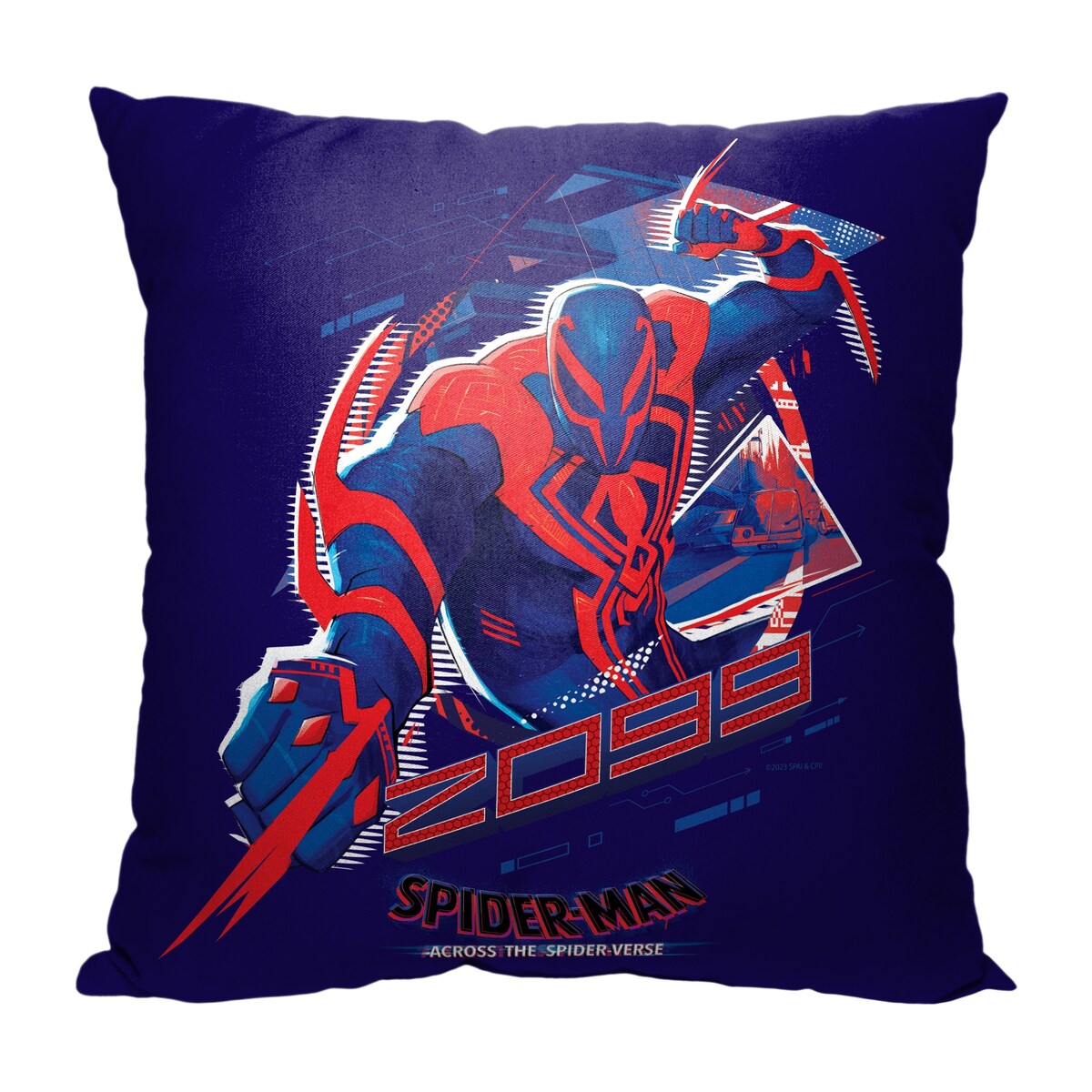 Marvel Spider-Man Across The Spiderverse 2099 18 Inch Throw Pillow