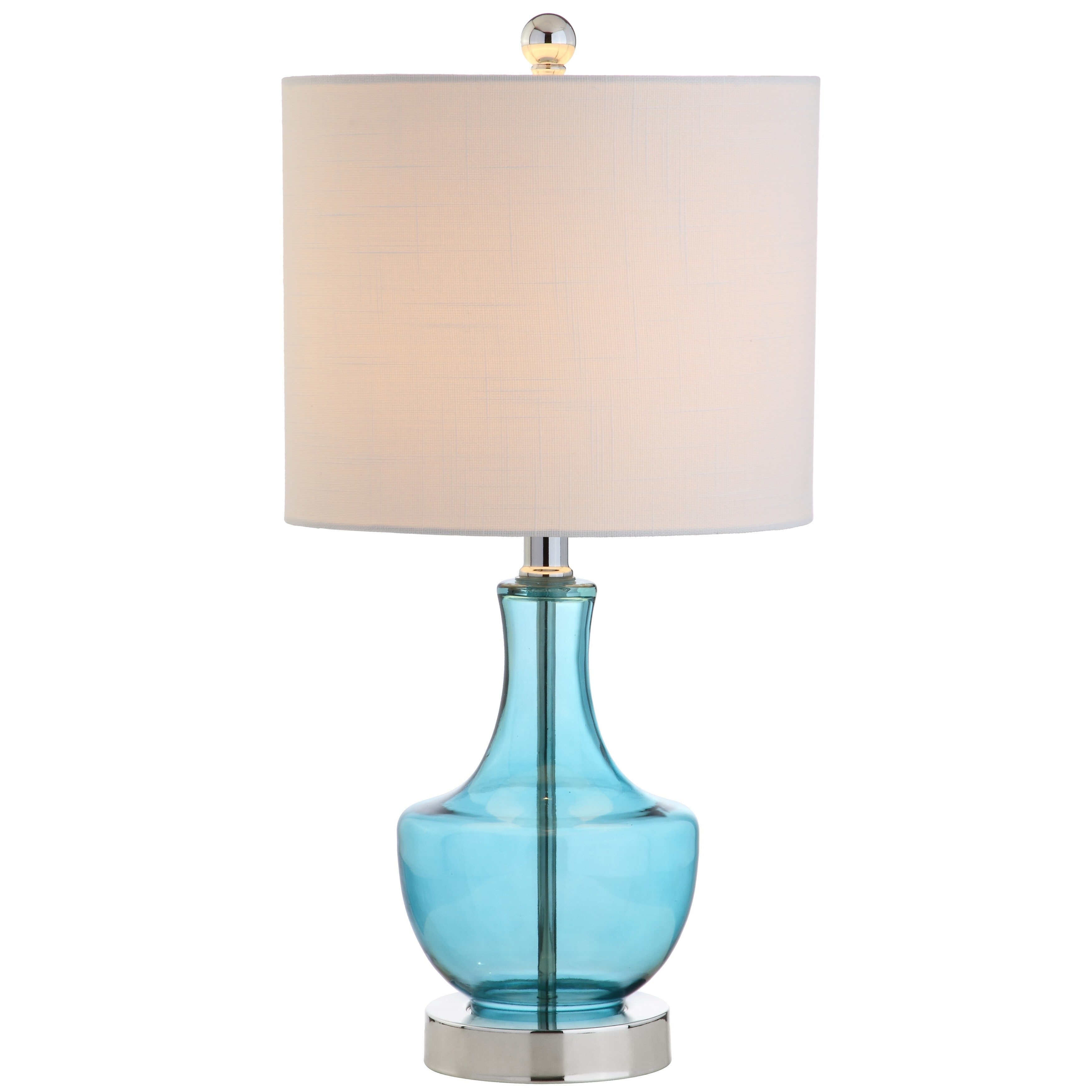 Colette 20 Mini Glass LED Table Lamp, Silver by JONATHAN Y