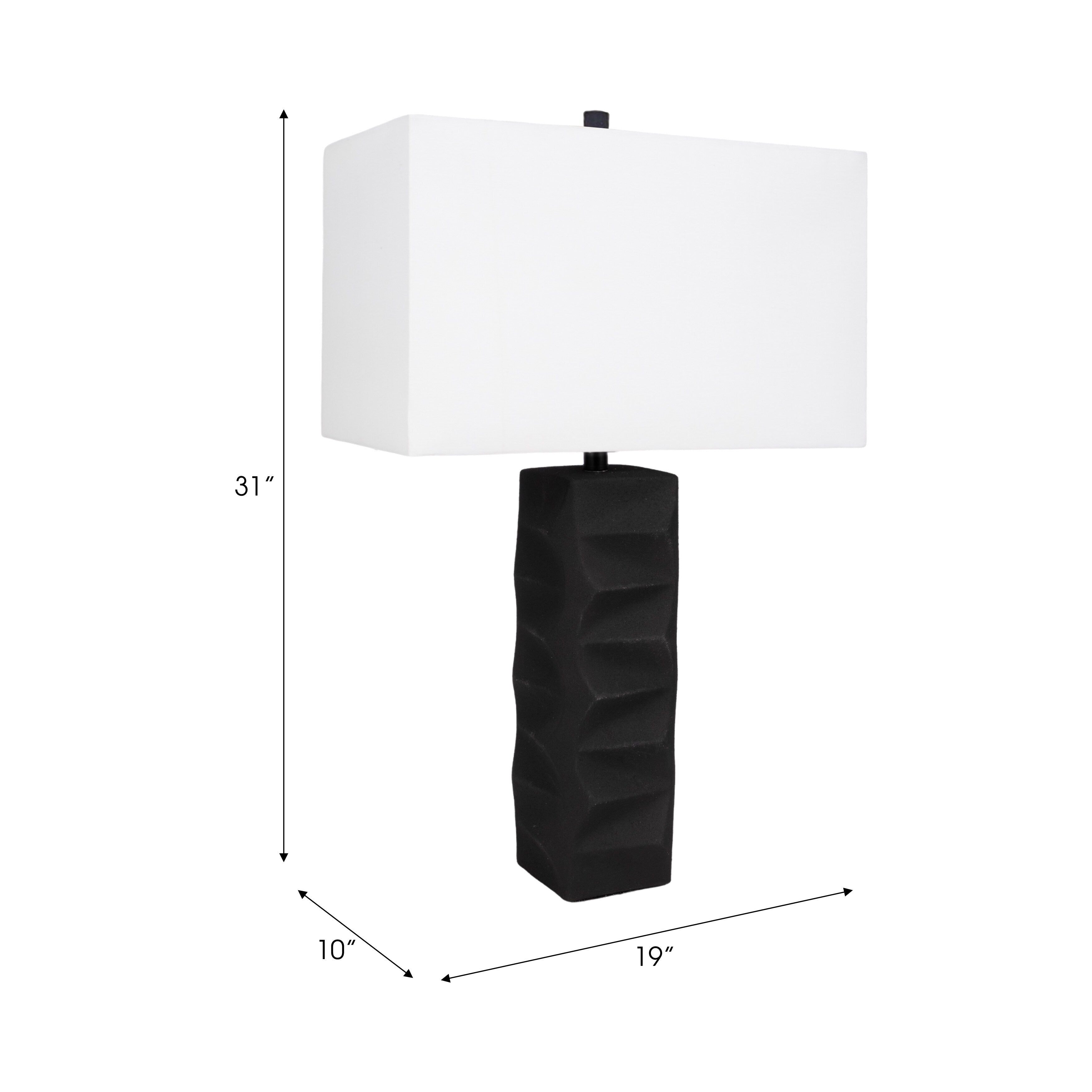 Sagebrook Home 31 Tall Contemporary Table Lamp, Perfect for Decor - 19 x 10 x 31