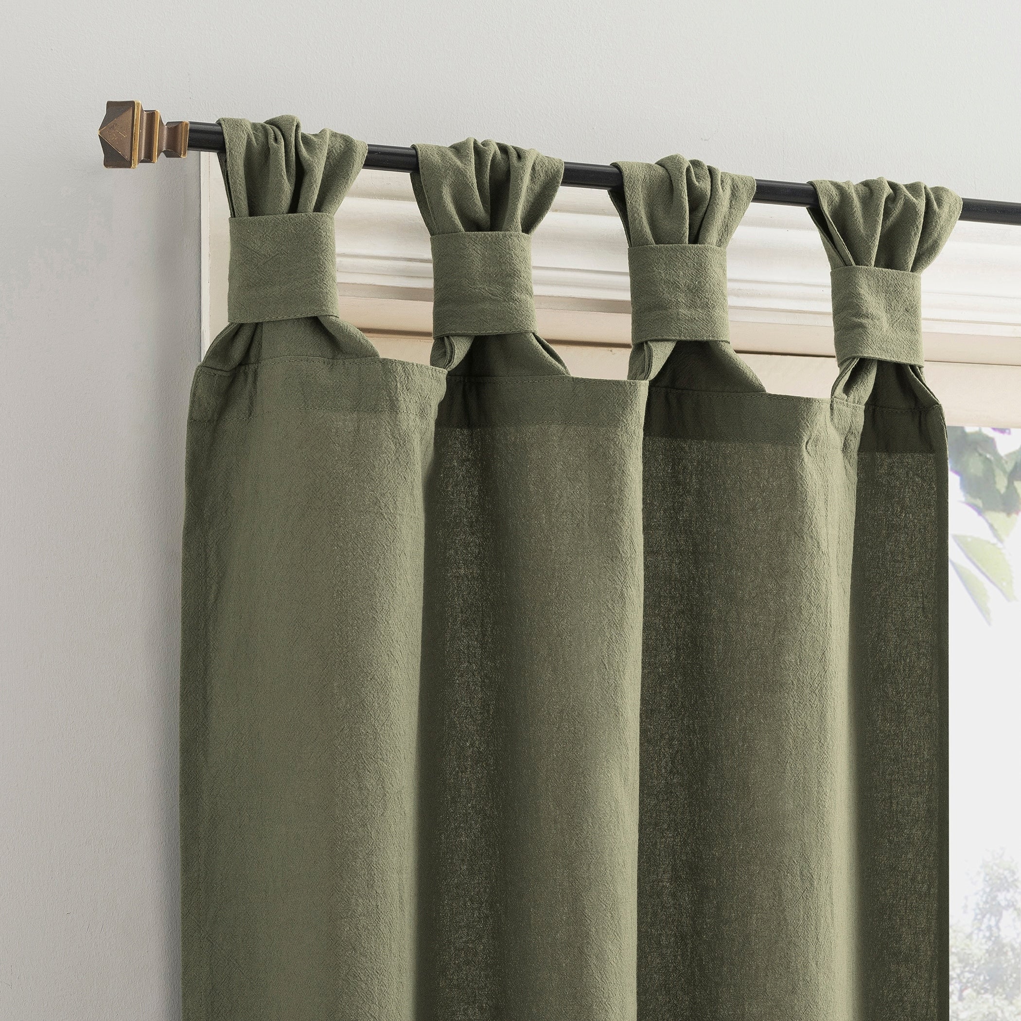 Archaeo Washed Cotton Twist Tab Cafe Curtain Pair