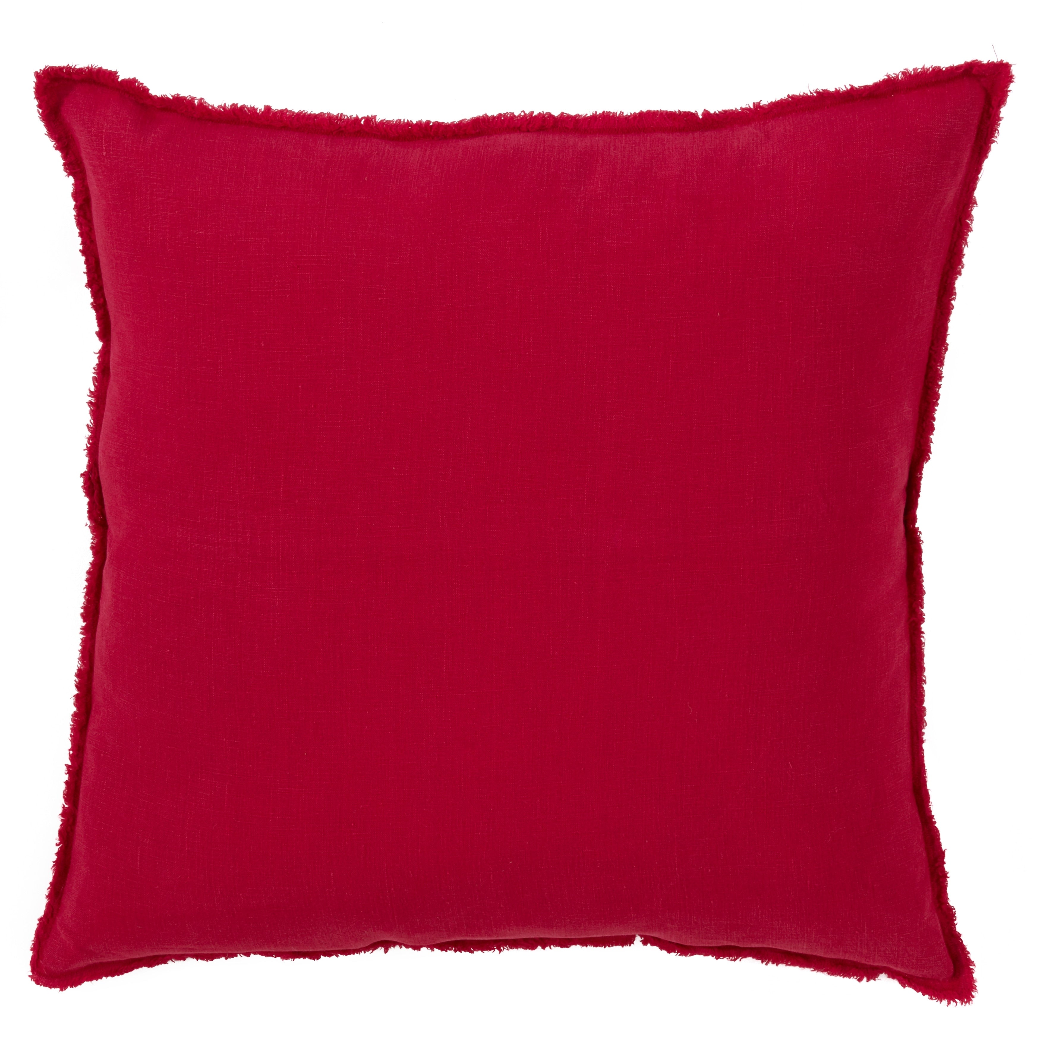 Fringed Design Down-Filled Throw Pillow