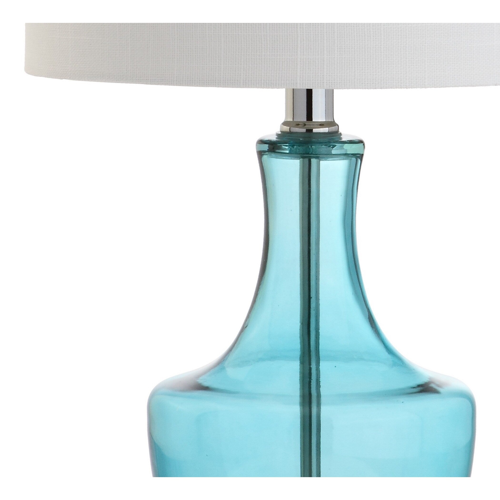 Colette 20 Mini Glass LED Table Lamp, Silver by JONATHAN Y