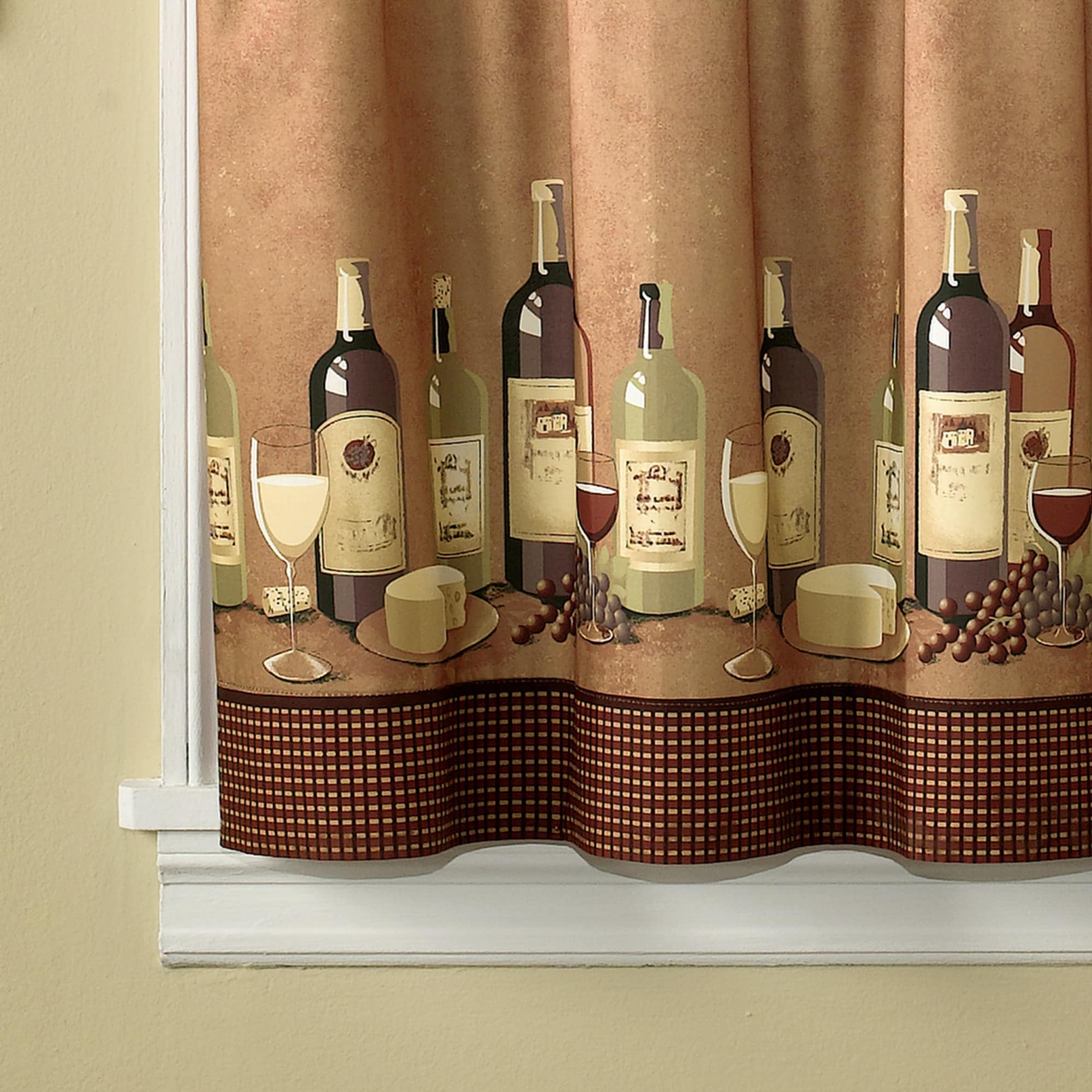 Wines 3-Piece Kitchen Curtain Tier Set