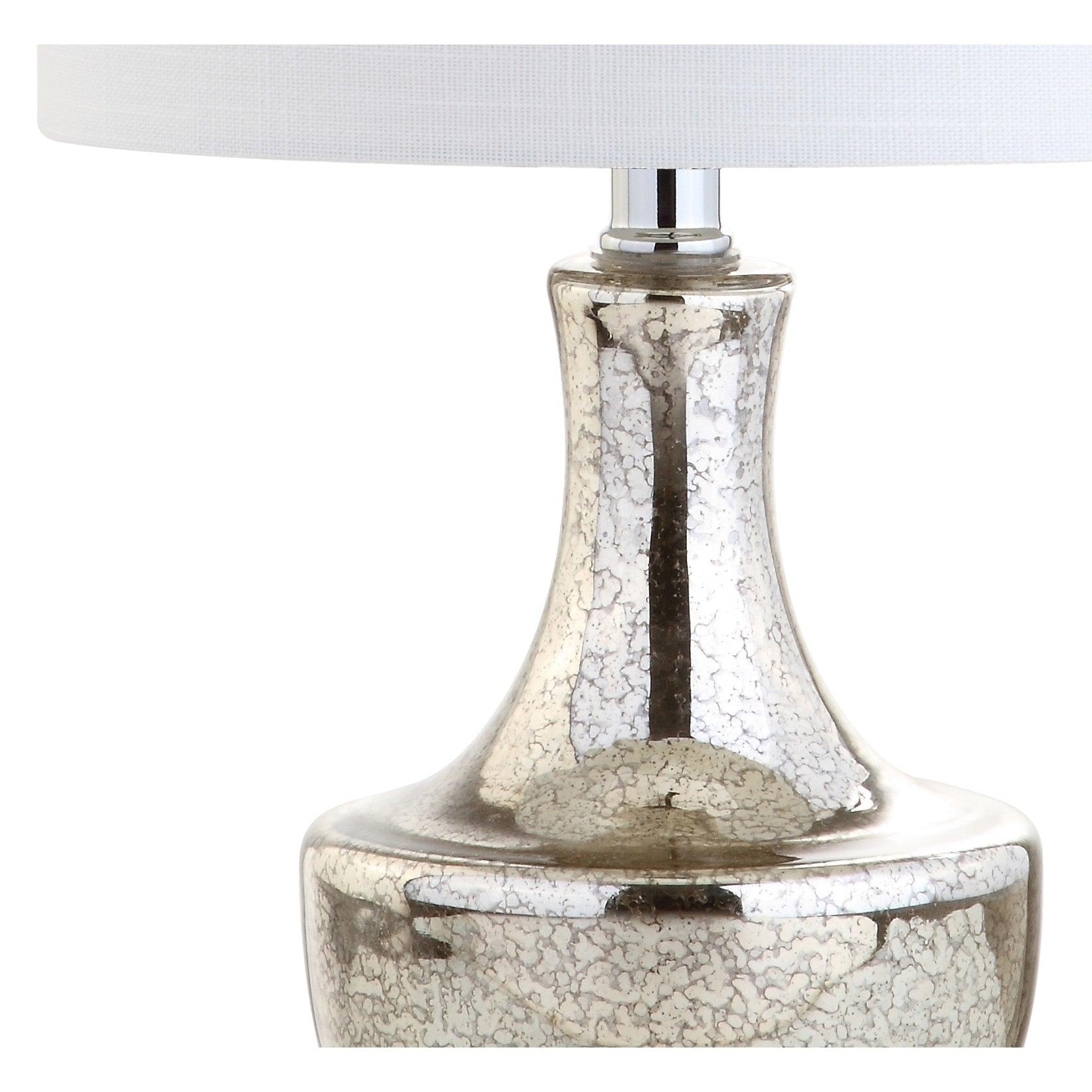 Colette 20 Mini Glass LED Table Lamp, Silver by JONATHAN Y