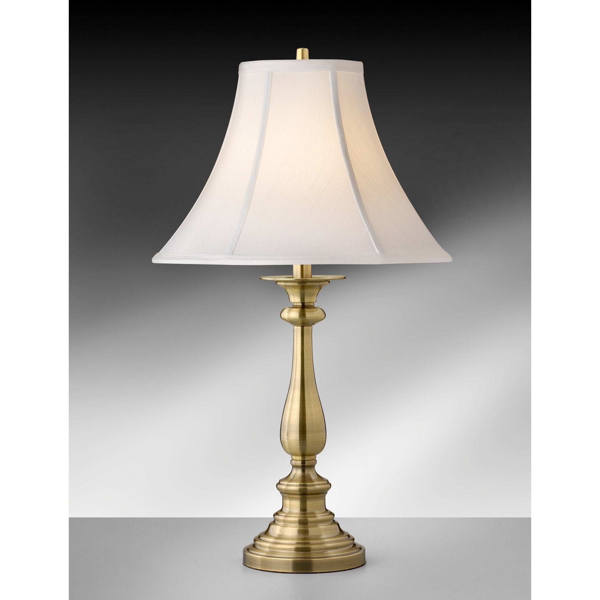 Patrick Henry 27 in. Satin Antique Brass Table Lamp