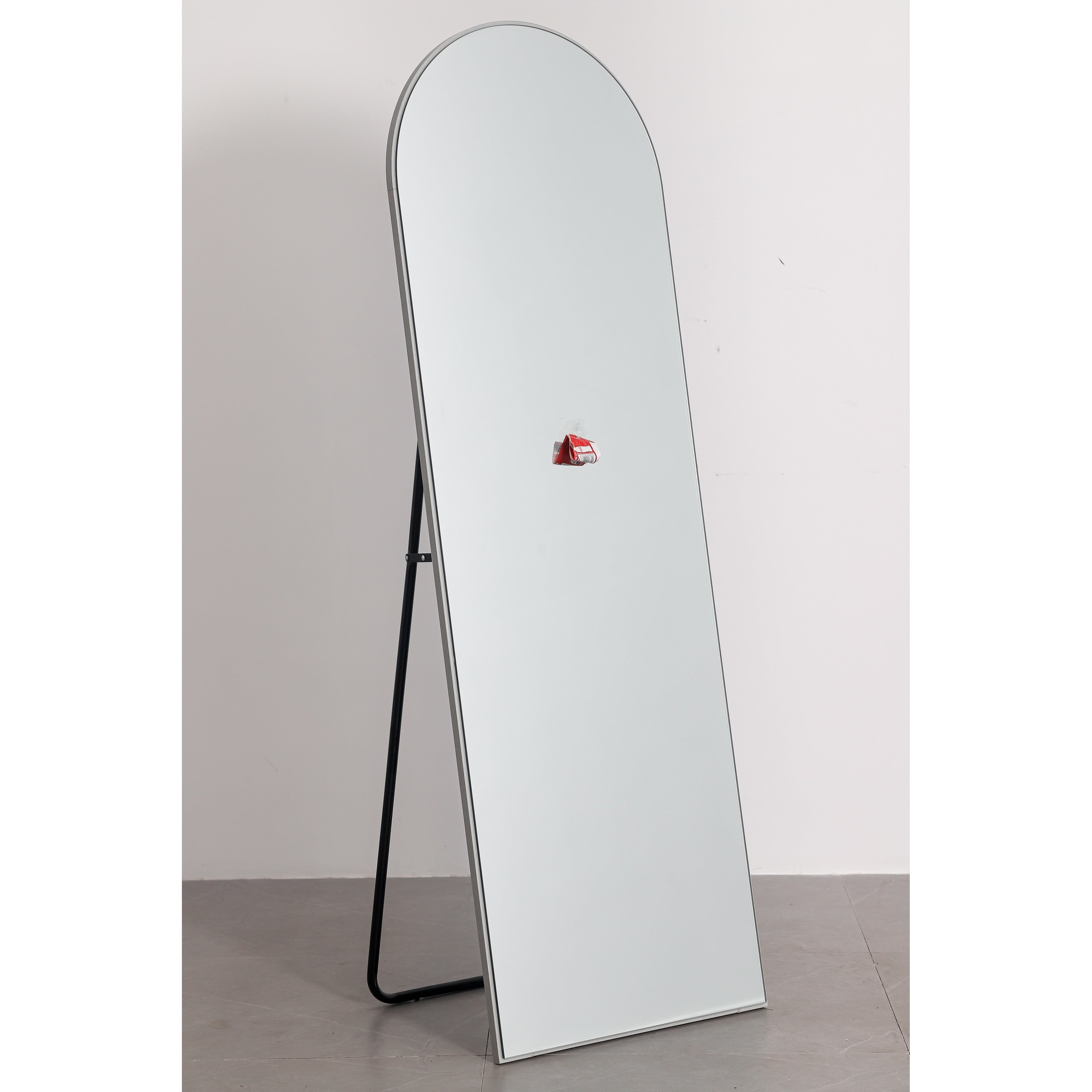 Modern Arched Mirror Full-Length Floor Mirror with Stand