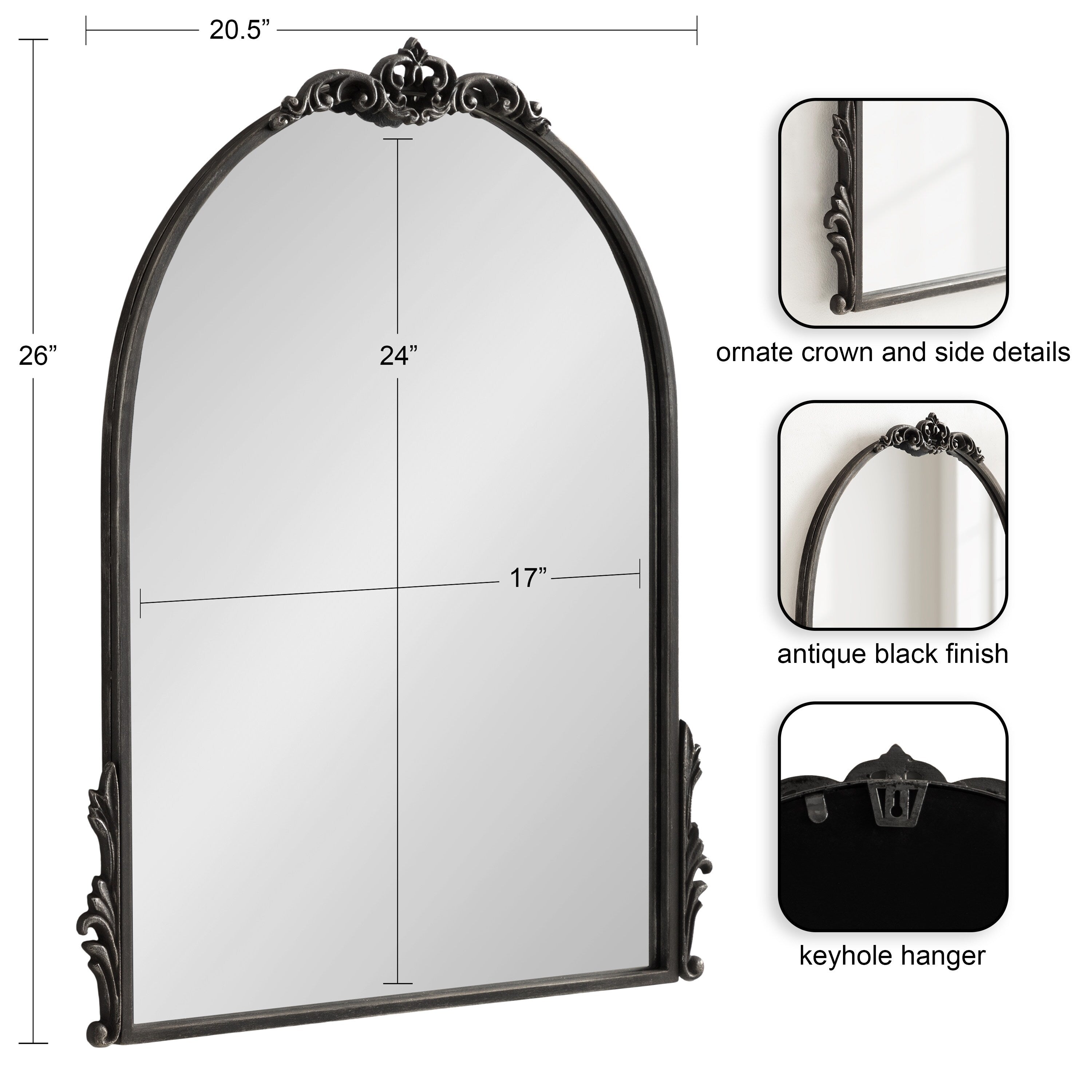 Kate and Laurel Myrcelle Decorative Framed Wall Mirror