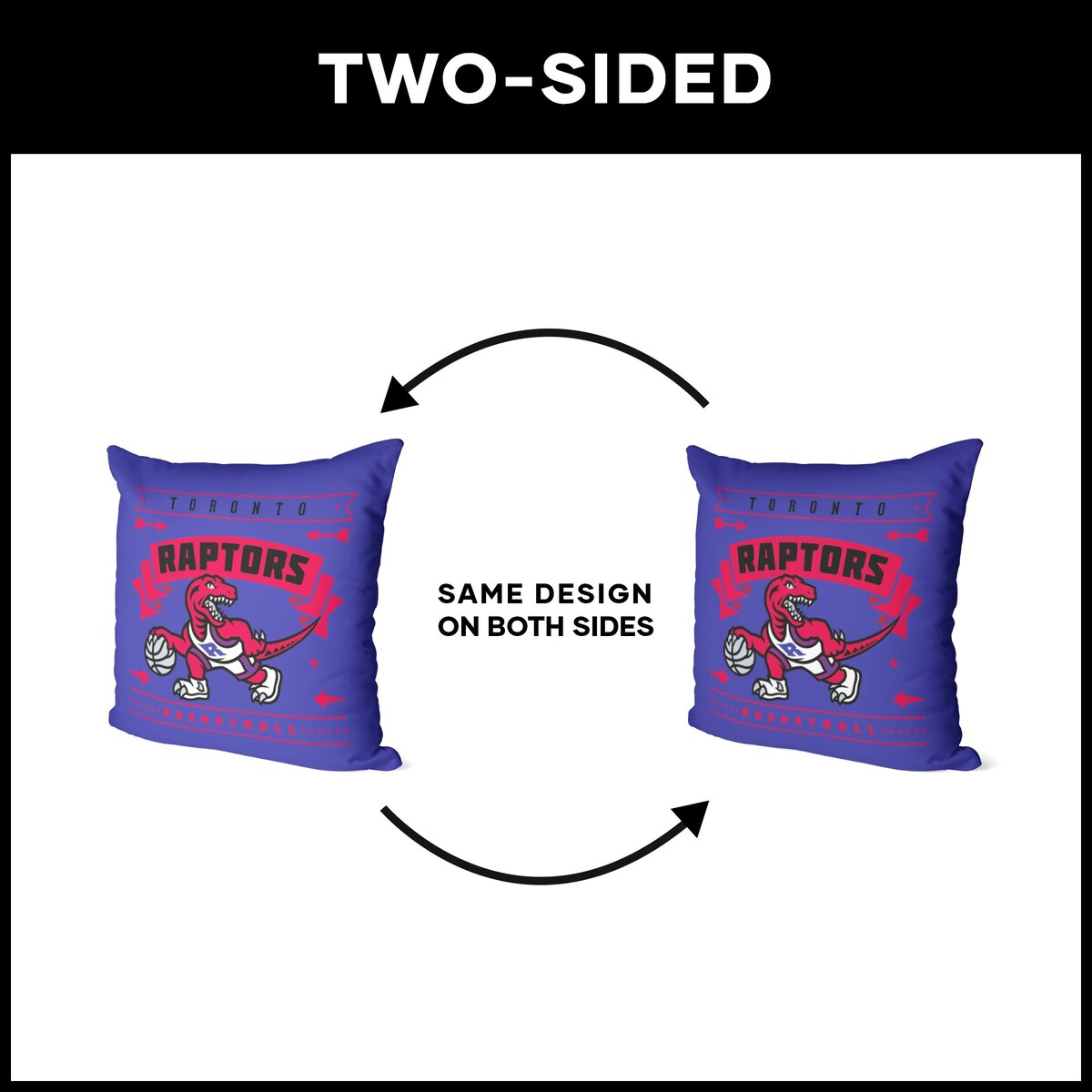 NBA Hardwood Classic Raptors Printed Throw Pillow - Purple