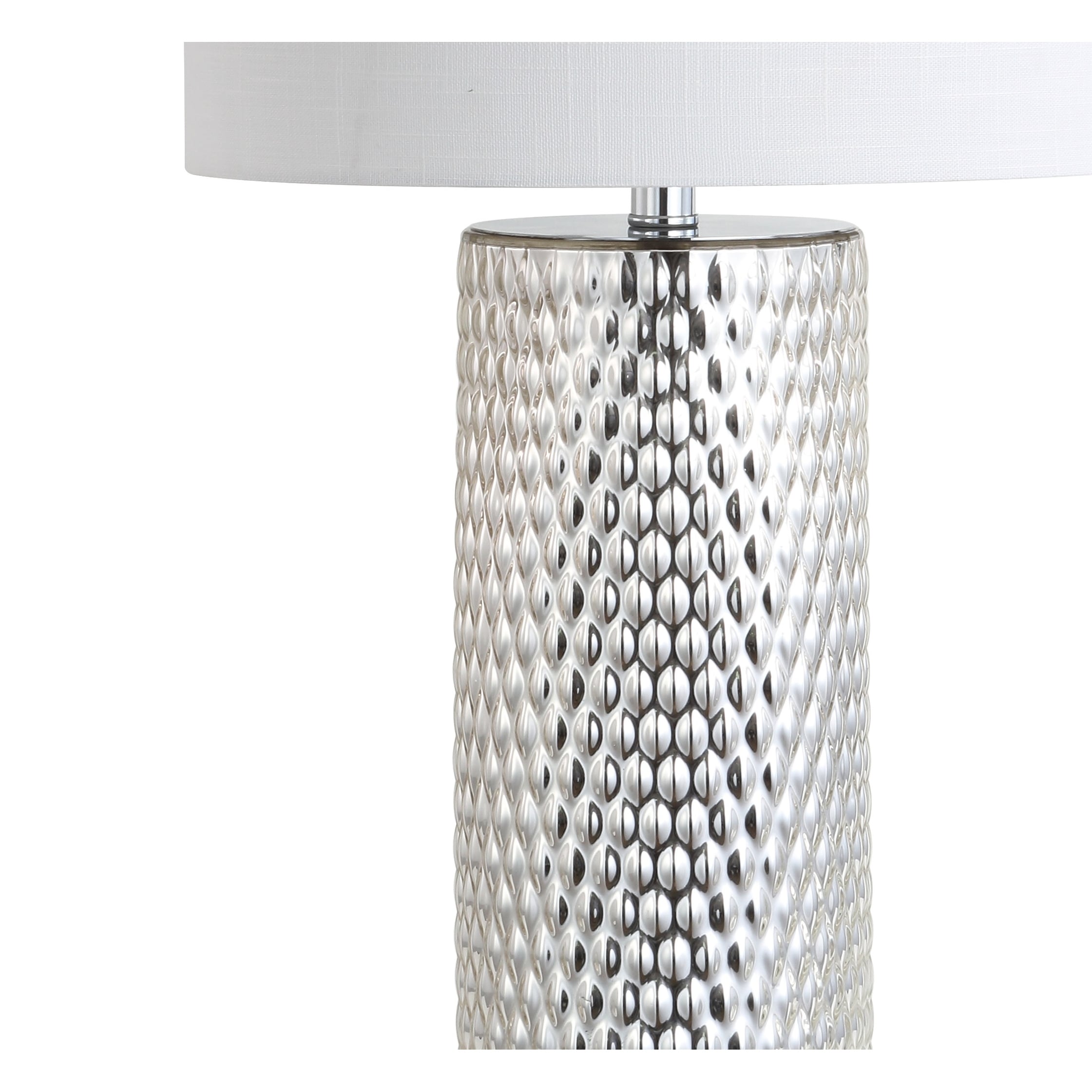 Hughes 30 Glass LED Table Lamp, Silver by JONATHAN Y