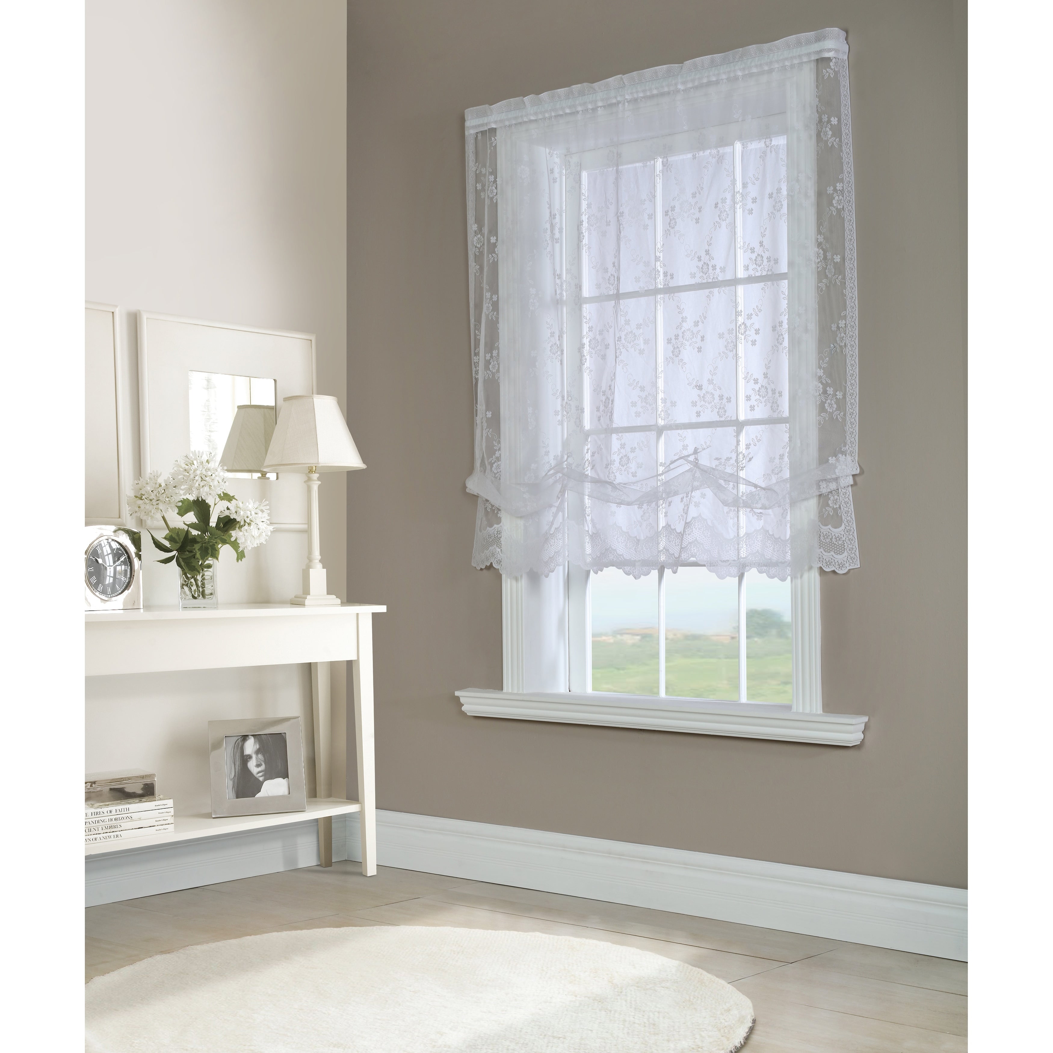 Mona Lisa Jacquard Lace Window Curtain Panel by Habitat