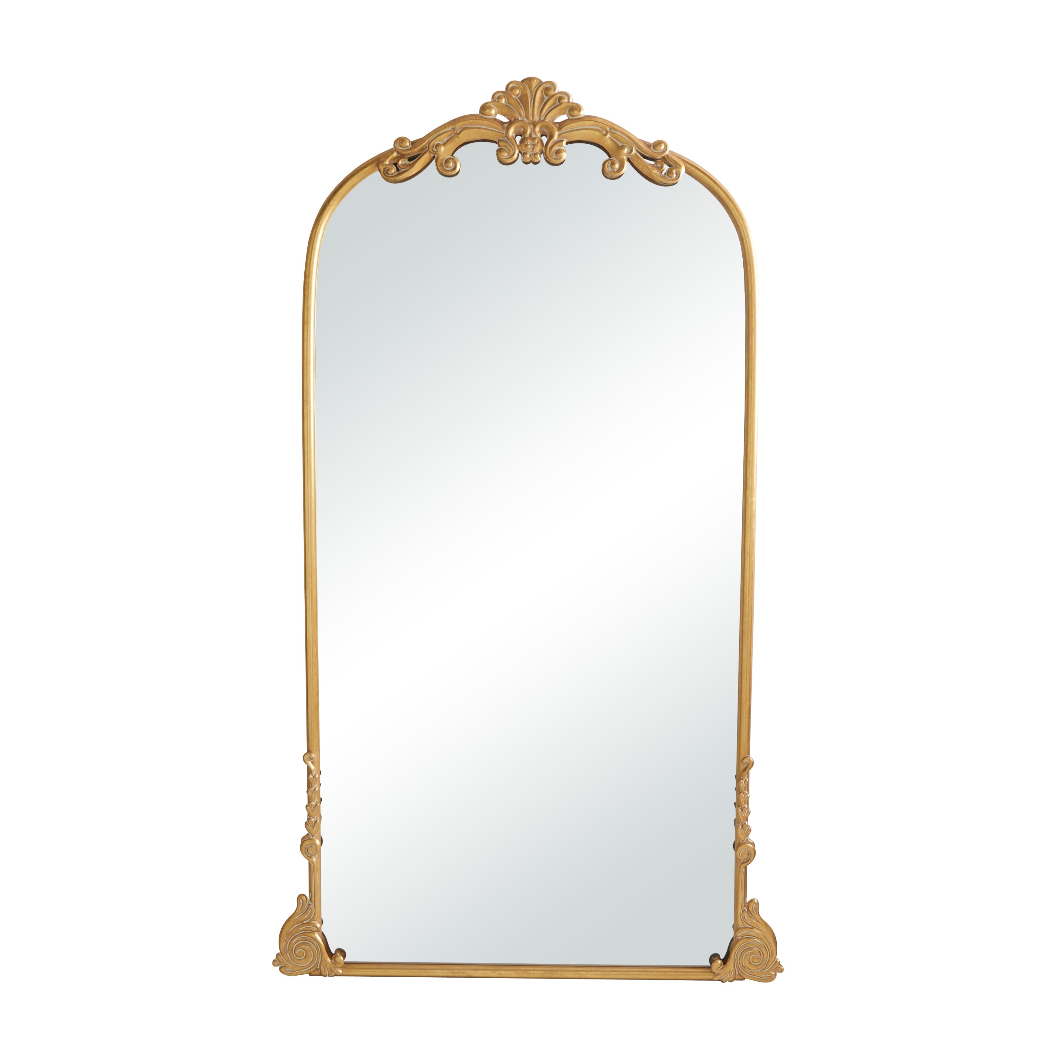 Metal Scroll Ornate Baroque Floor or Wall Mirror - Gold - Various Sizes and Shapes - Roche River Decor