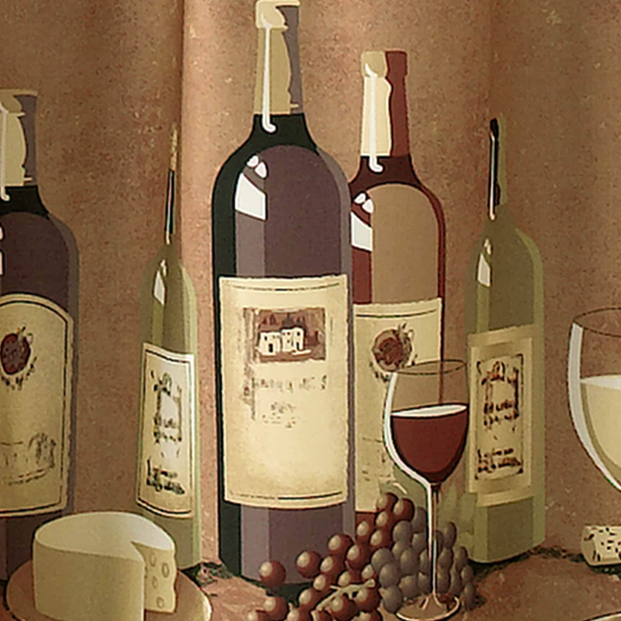 Wines 3-Piece Kitchen Curtain Tier Set