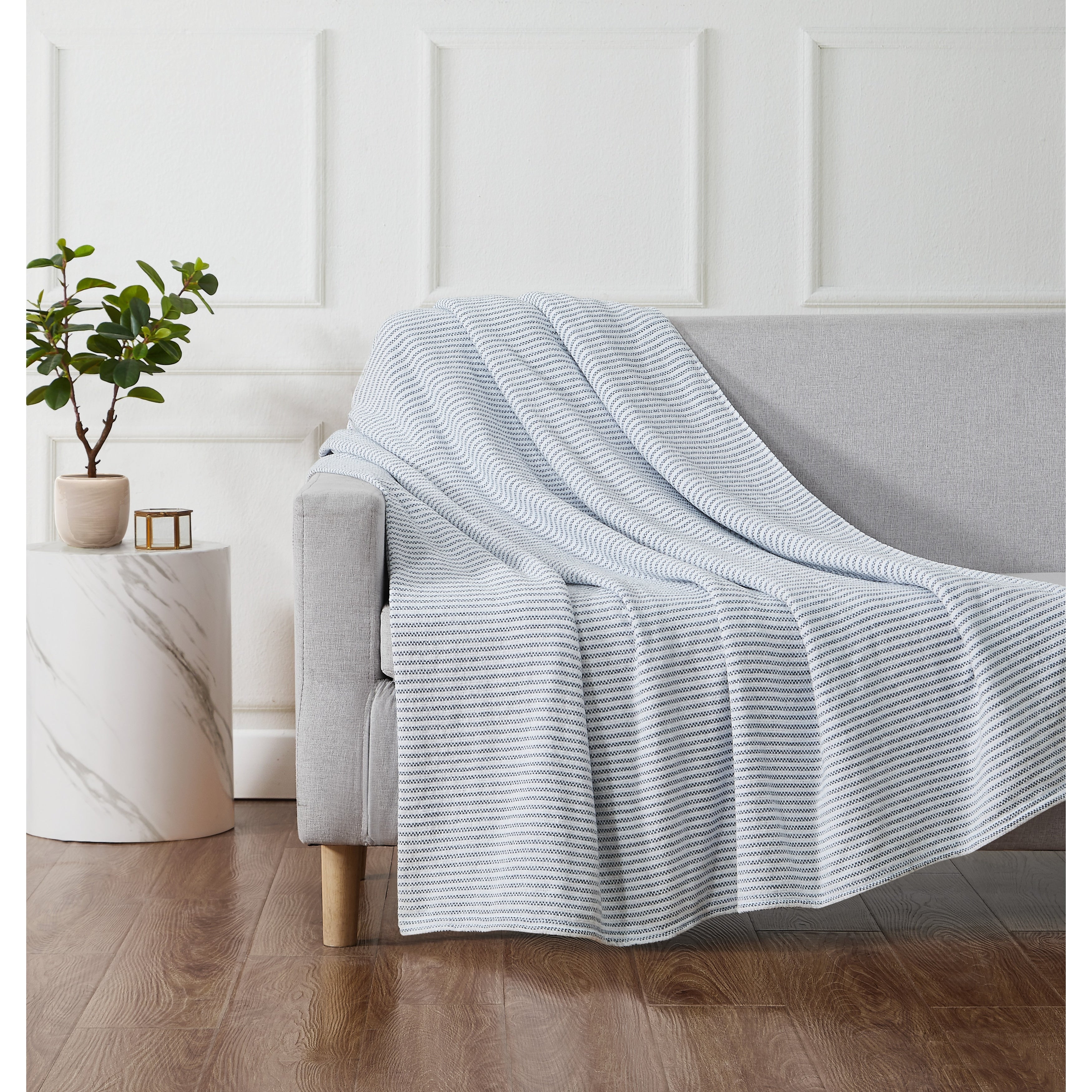 Brooklyn Loom Striped Chenille Blanket