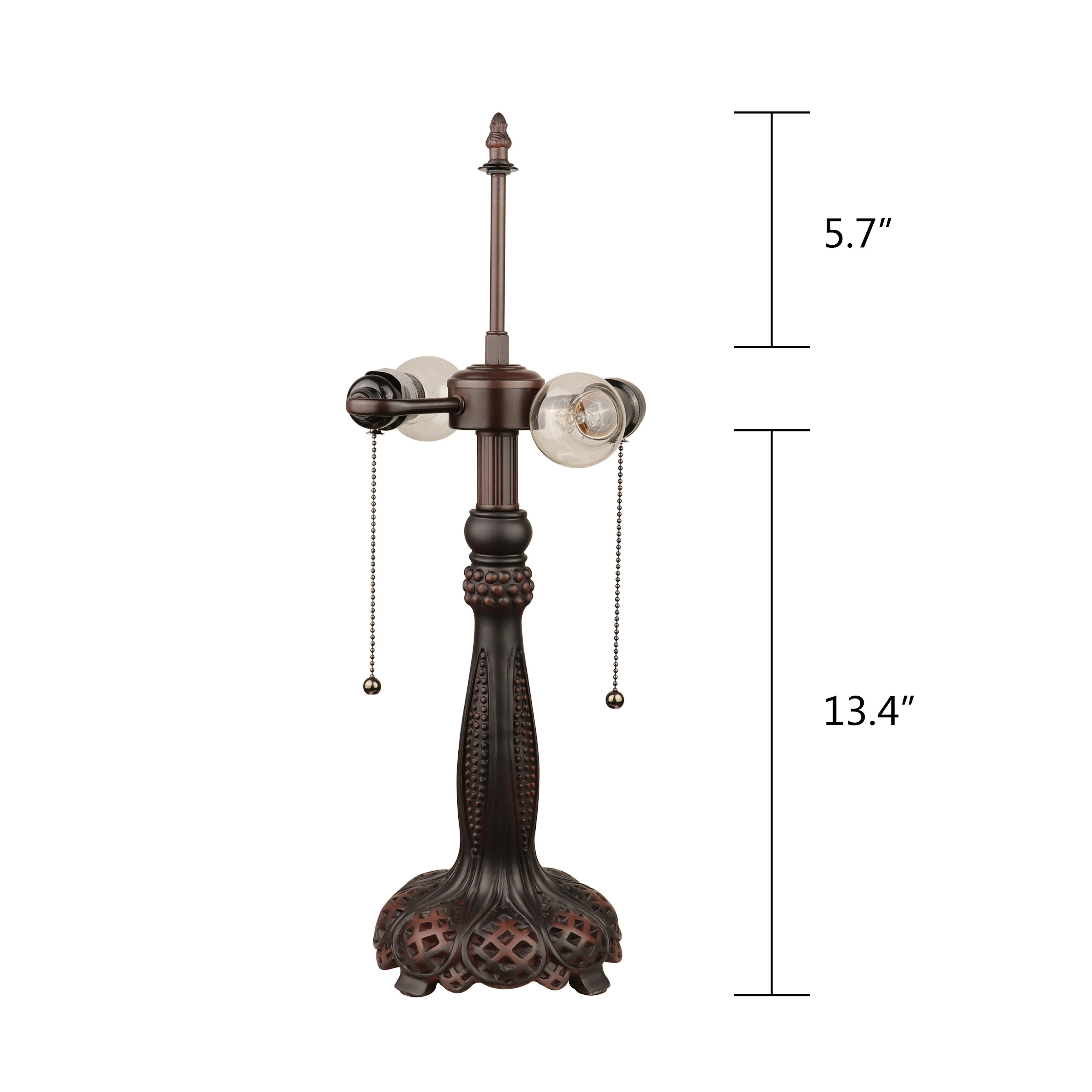 Tiffany Style Dragonfly Design 2-light Dark Bronze Table Lamp