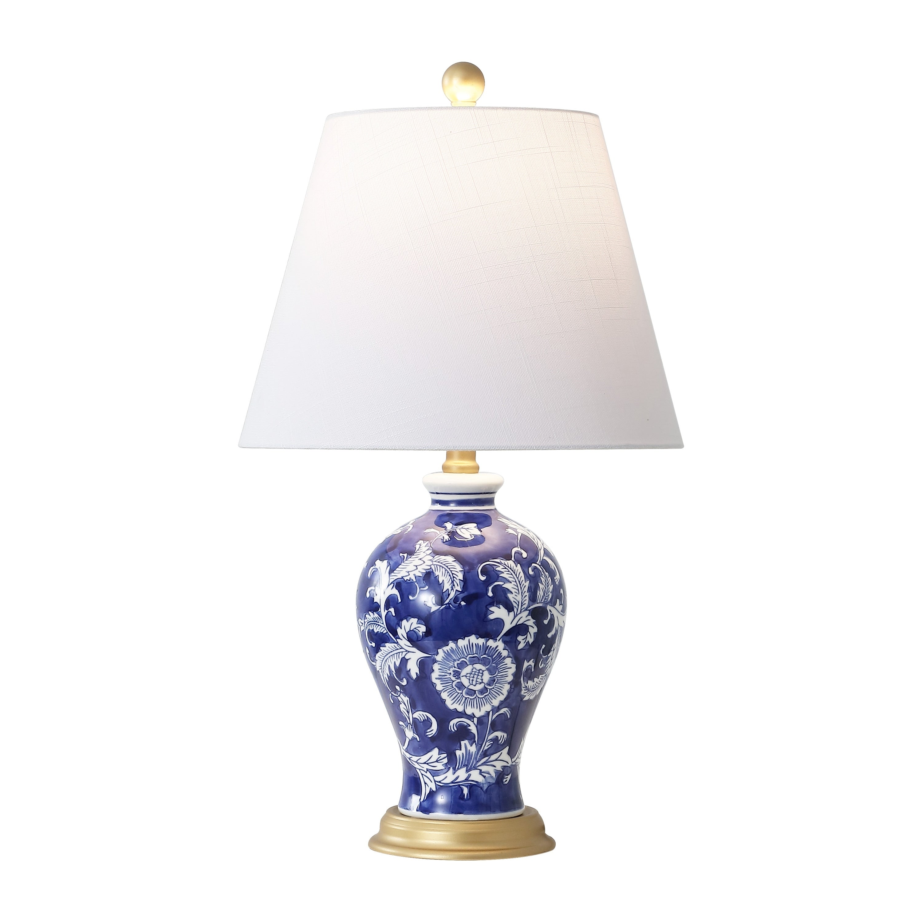 Grace 24 Floral LED Table Lamp, Multi/Brass by JONATHAN Y