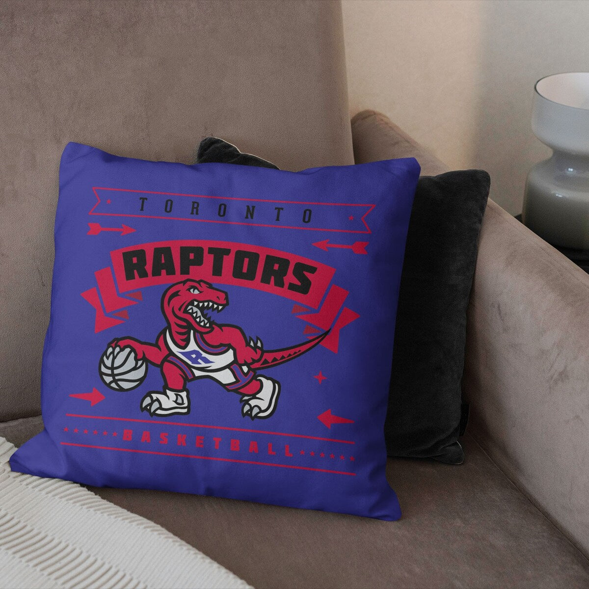 NBA Hardwood Classic Raptors Printed Throw Pillow - Purple