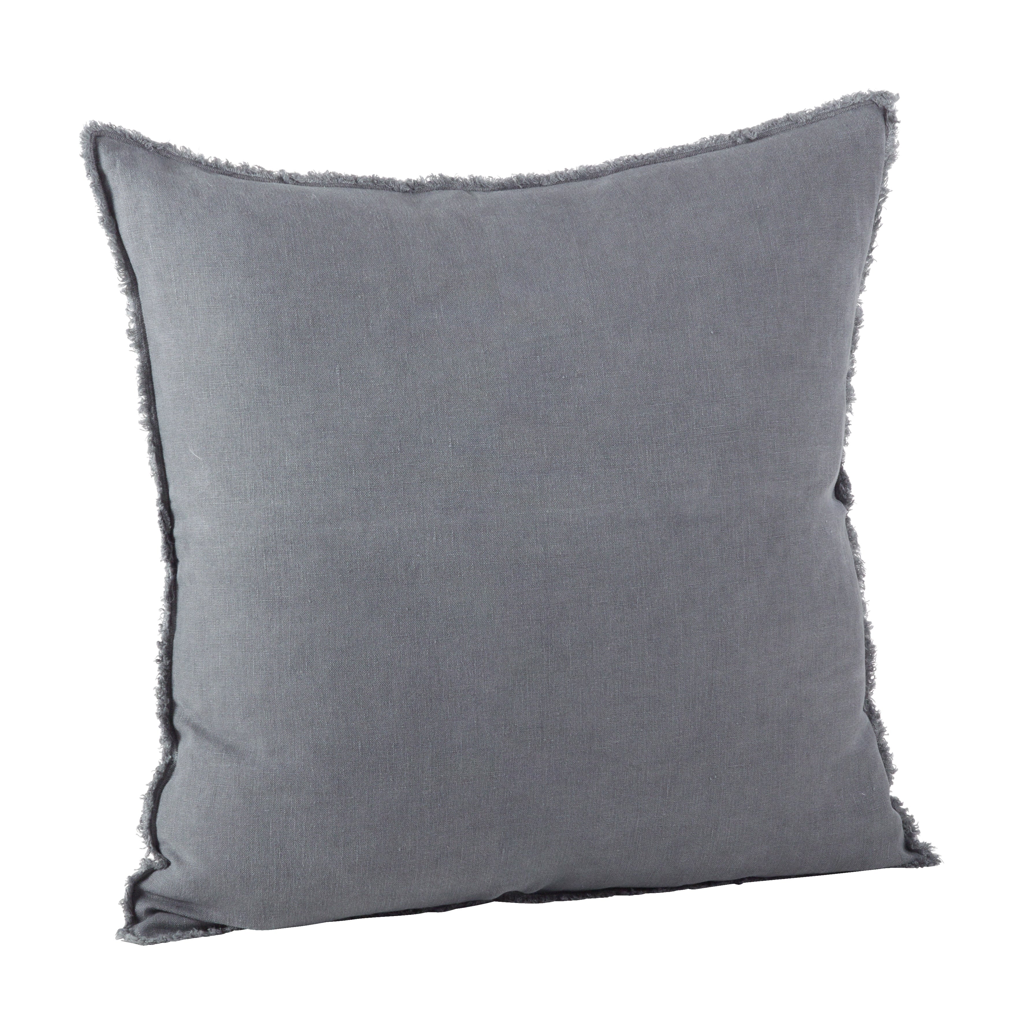 Fringed Design Down-Filled Throw Pillow