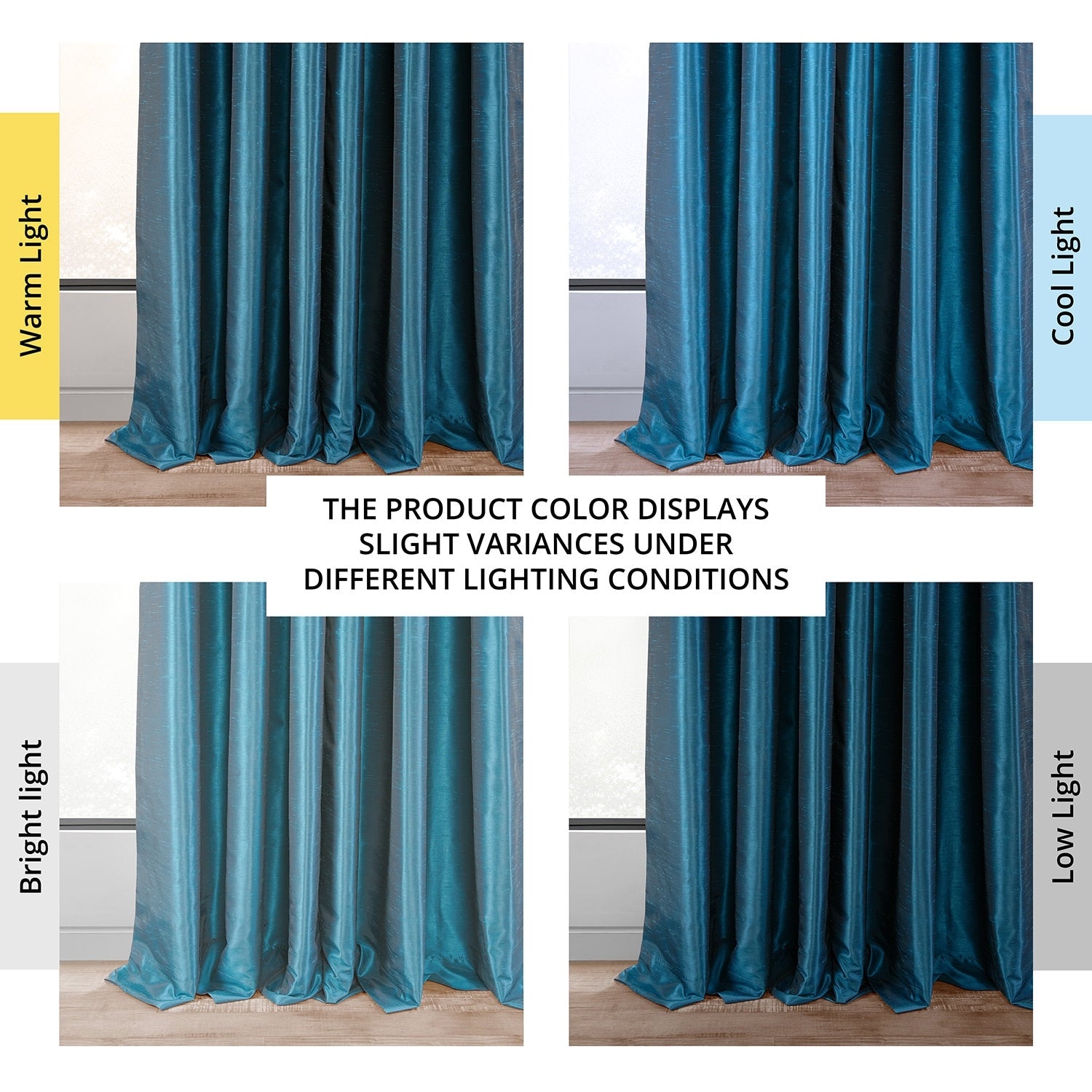 Exclusive Fabrics Solid Vintage Textured Faux Dupioni Silk Pleated Blackout Curtain (1 Panel)