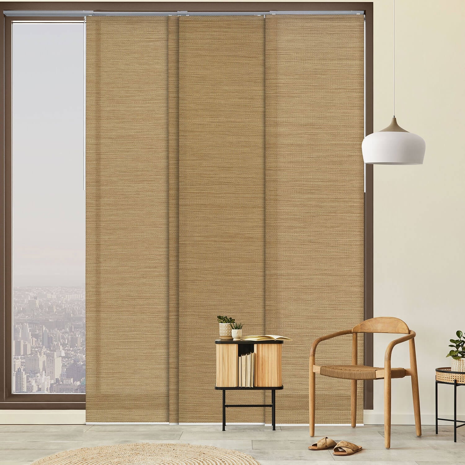 GoDear Design Adjustable Sliding Panel Track Blinds, Vertical Blinds, Classic, 45.8- 86 W x 96 L