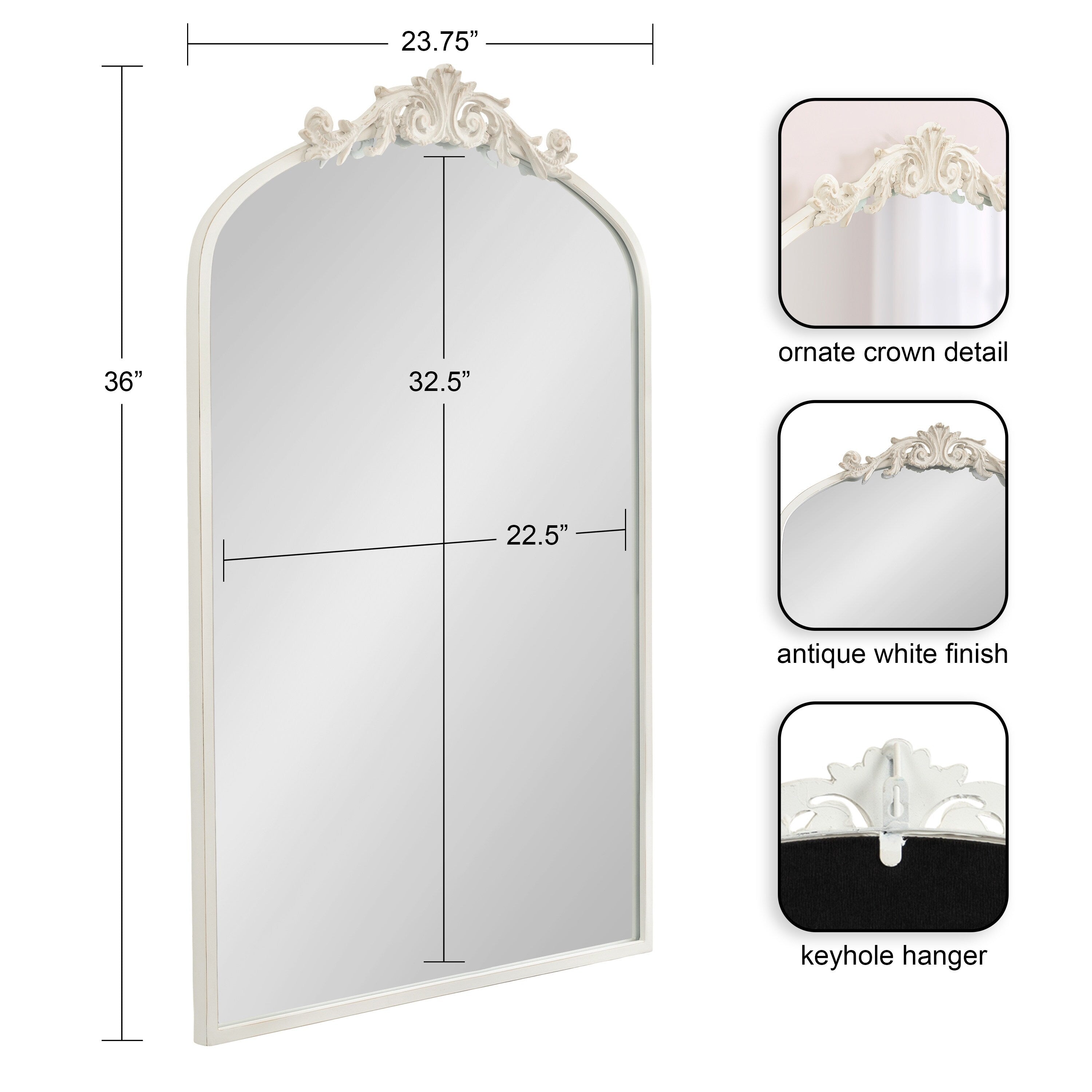 Kate and Laurel Arendahl Traditional Baroque Arch Wall Mirror