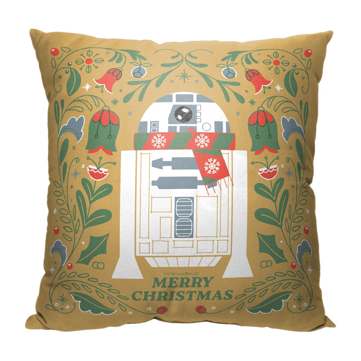 Disney Star Wars Holiday Droid 18 Inch Throw Pillow