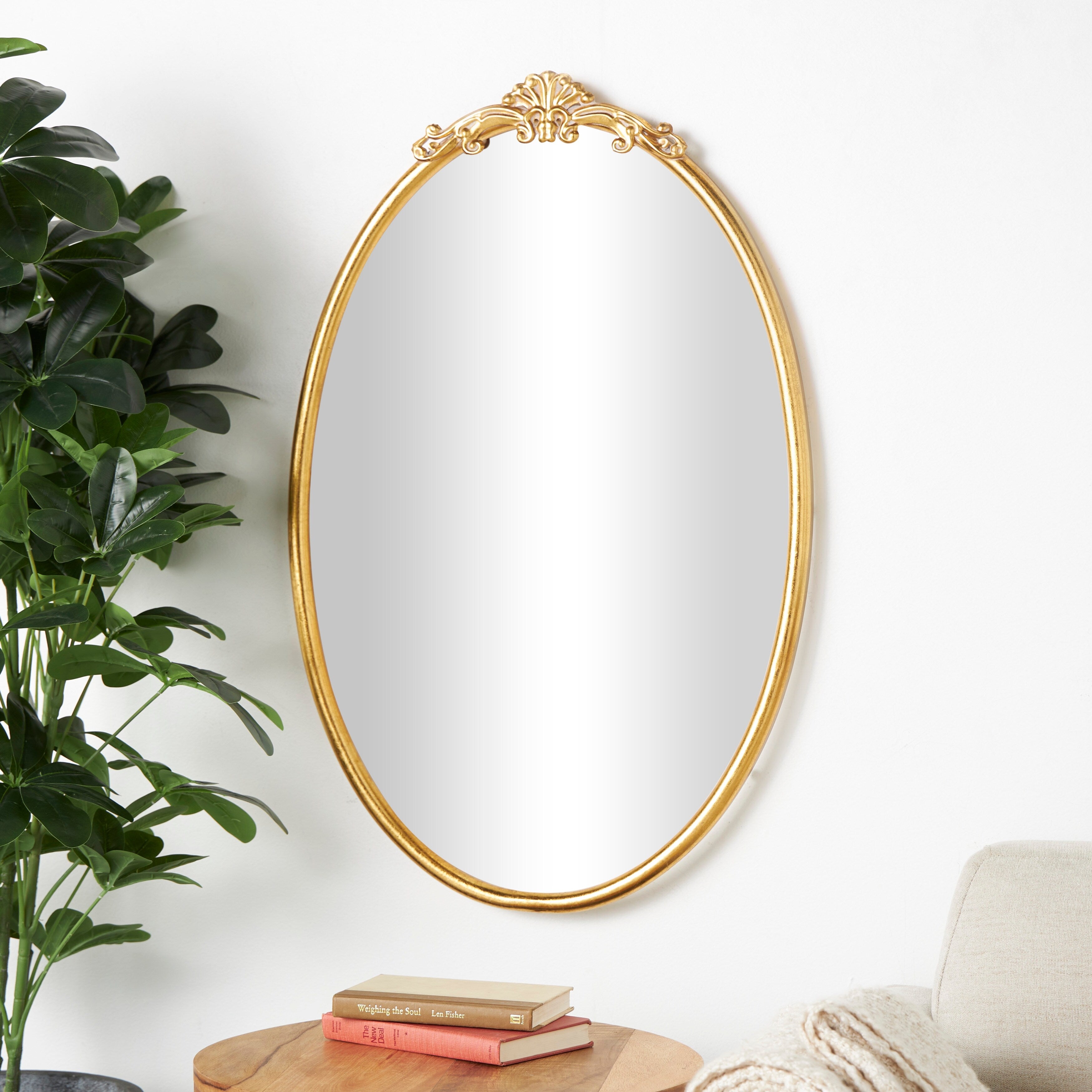 Metal Scroll Ornate Baroque Floor or Wall Mirror - Gold - Various Sizes and Shapes - Roche River Decor