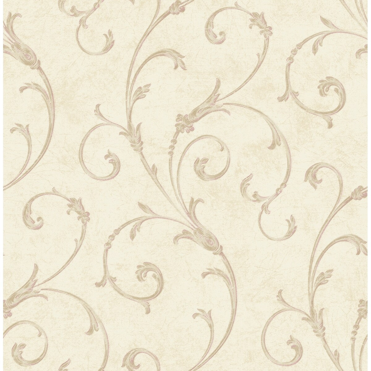 Seabrook Designs Glanville Scrolls Unpasted Wallpaper