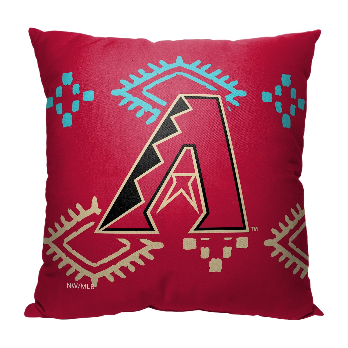 MLB Arizona Diamondbacks Candy Skull 18 Inch Throw Pillow