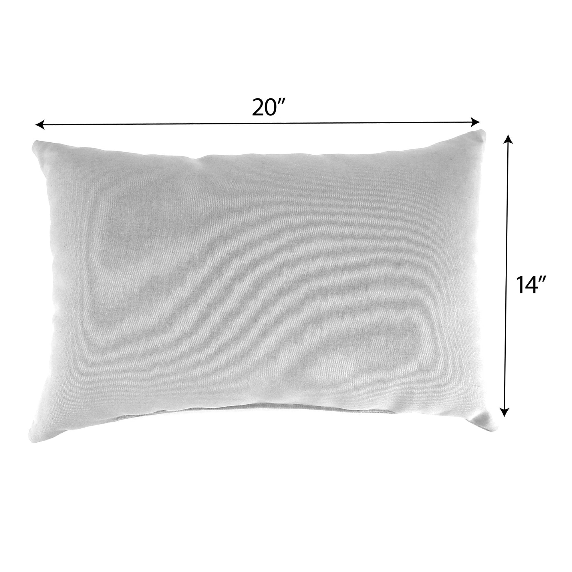 20 x 14 Solid Reversible Indoor Lumbar Throw Pillow with Buttons