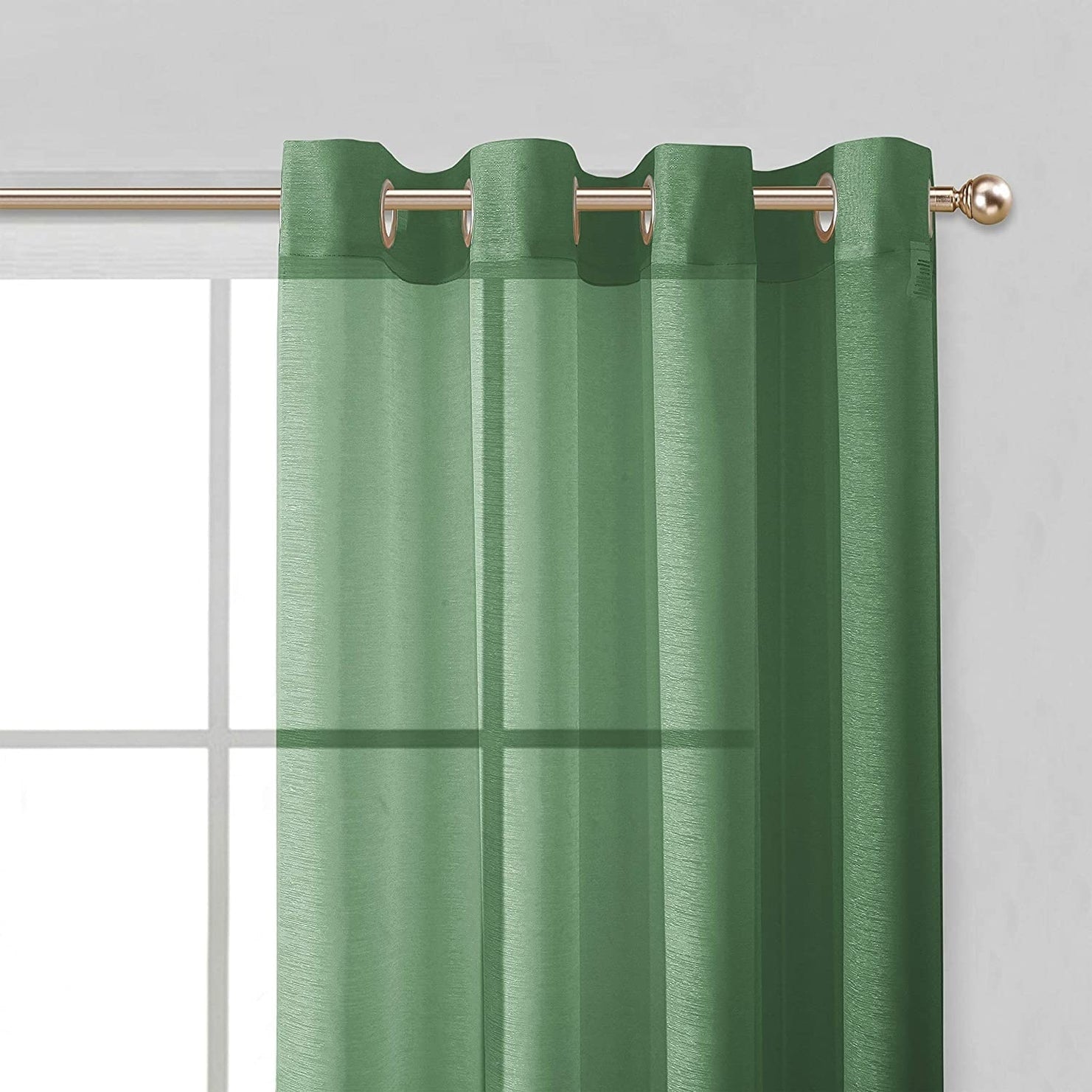 Dainty Home Malibu Extra Wide Curtains Solid Sheer Window Curtain Panel Pair