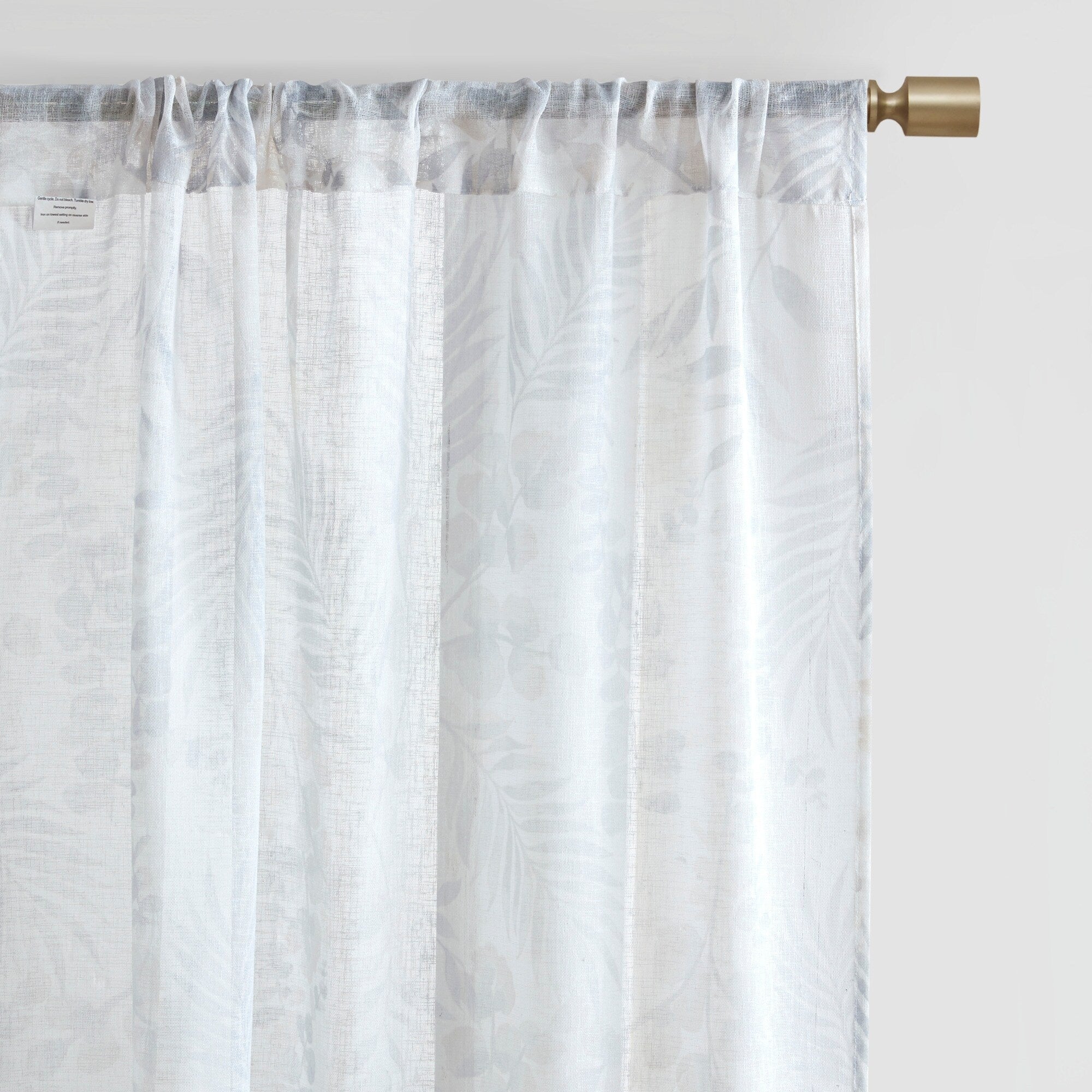 Madison Park Tulia Botanical Printed Texture Sheer Window Curtain Pair